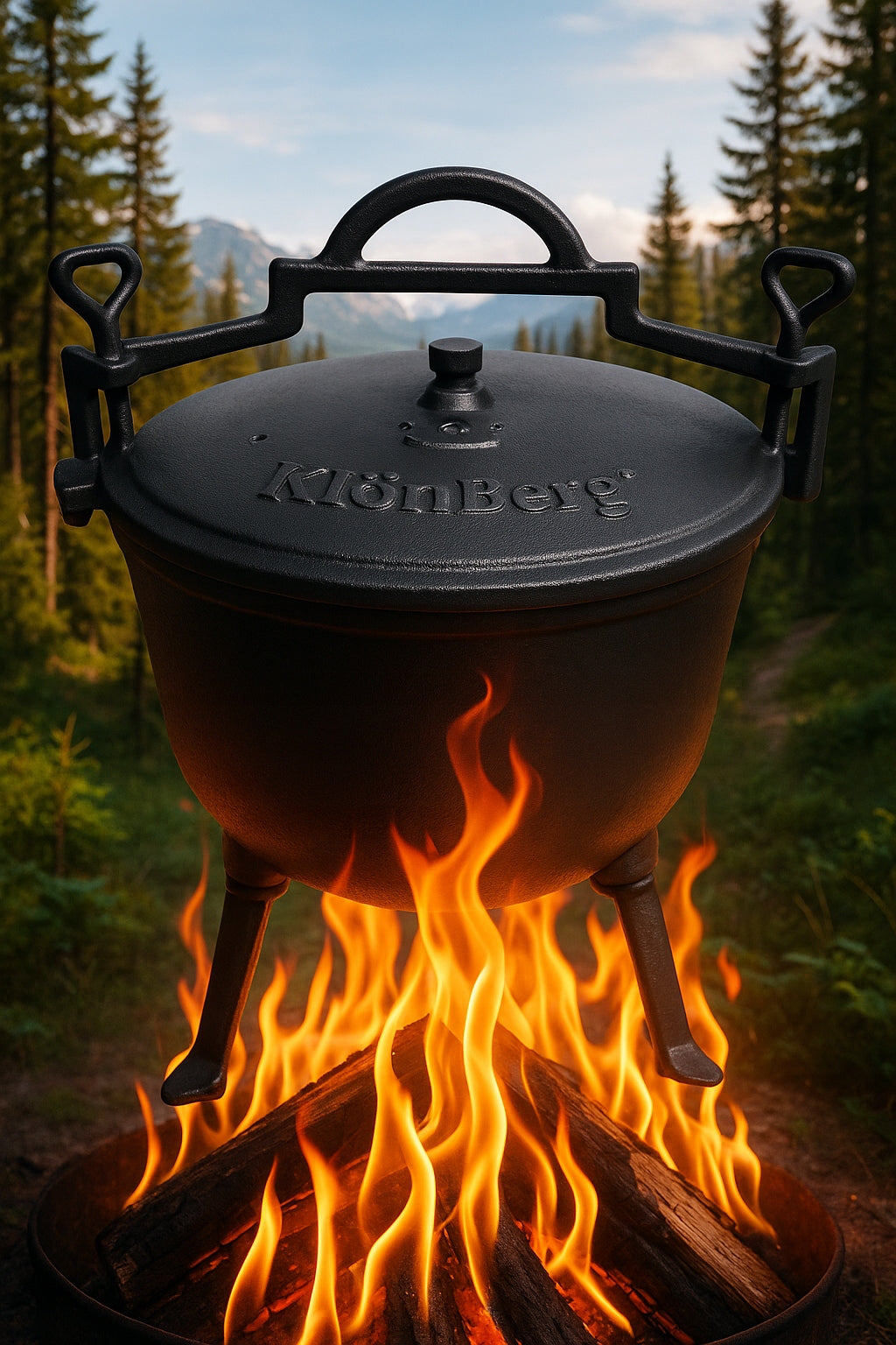 CAST IRON CAULDRON HUNTING POT HUNGARIAN FOR FIREPLACE GRILL ROASTS 10L Manufacturer no brand