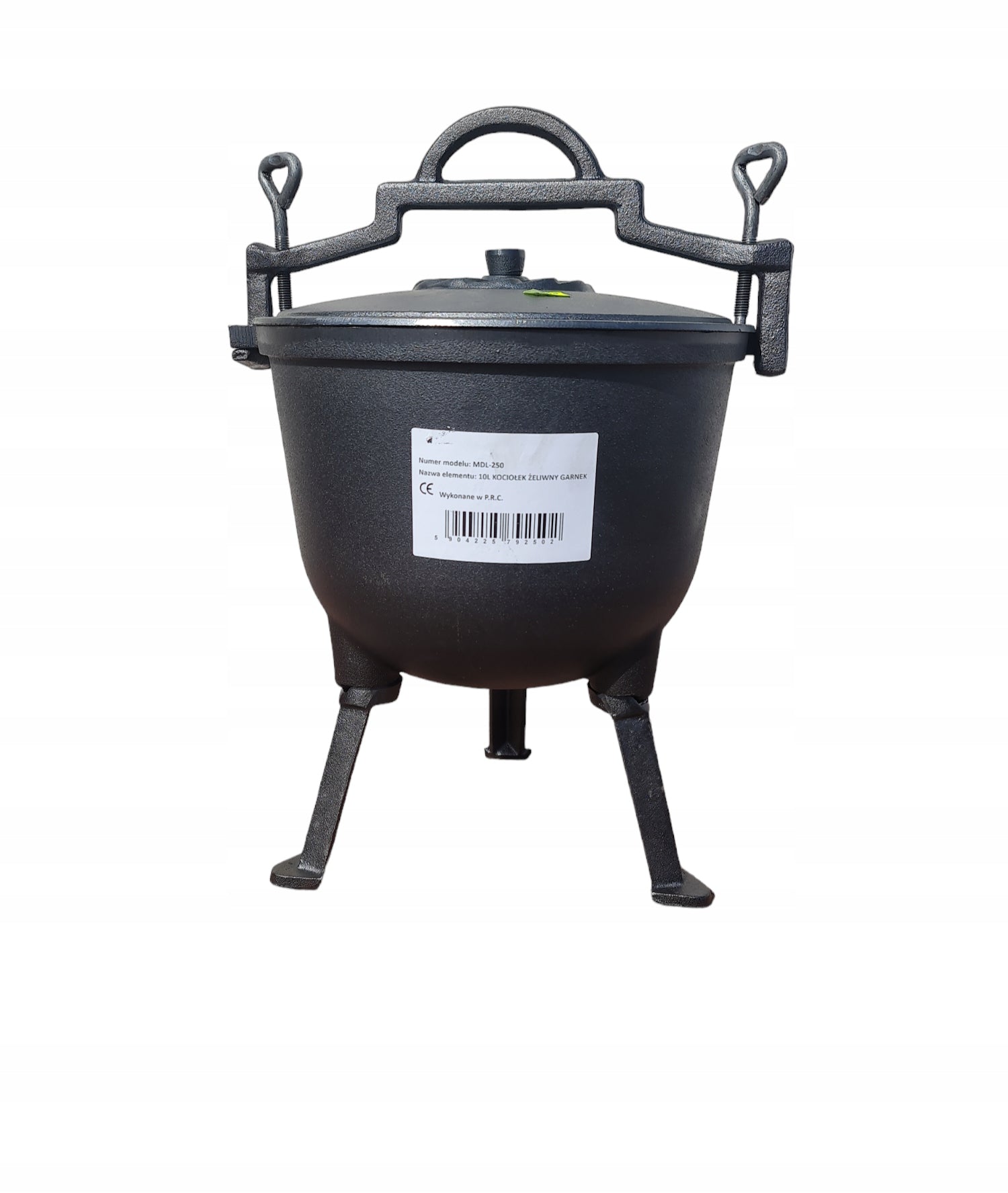 CAST IRON CAULDRON HUNTING POT HUNGARIAN MUSHROOMS 15L FOR FIREPLACE GRILL Packaging status original