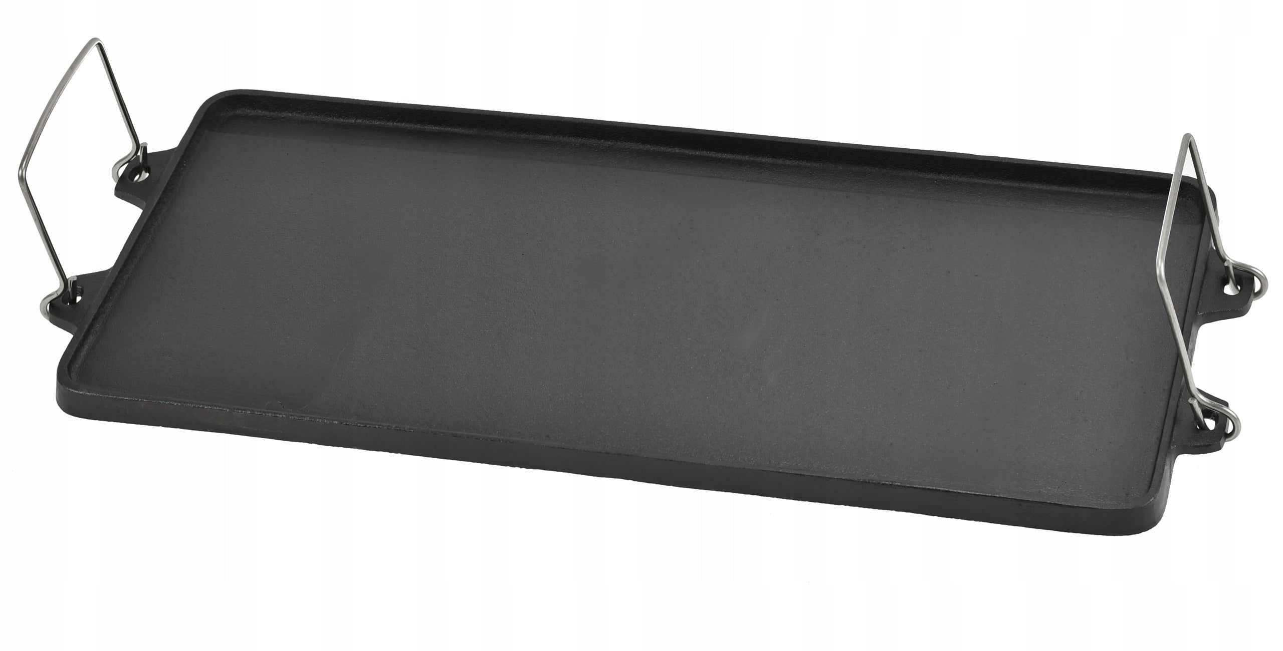 CAST IRON DOUBLE-SIDED GRILL GRATE 52 x 25cm Grill Pan for Fire Pit Material cast iron