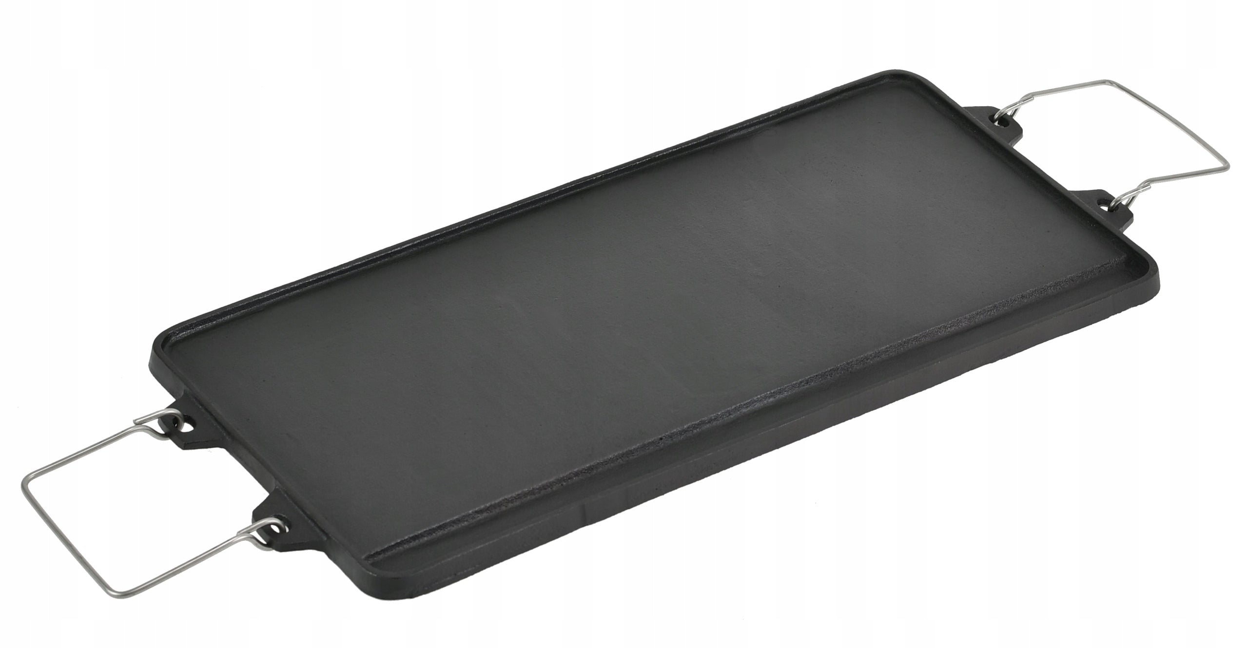 CAST IRON DOUBLE-SIDED GRILL GRATE 52 x 25cm Grill Pan for Fire Pit Product width 25 cm