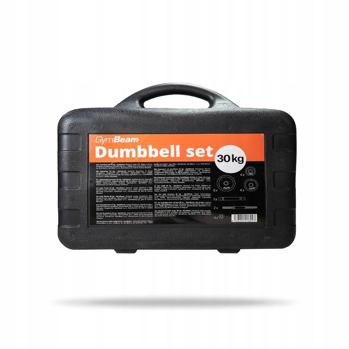 CAST IRON DUMBBELL SET 30 KG LOAD ADJUSTABLE PLATE SET - GymBeam Kind cast iron