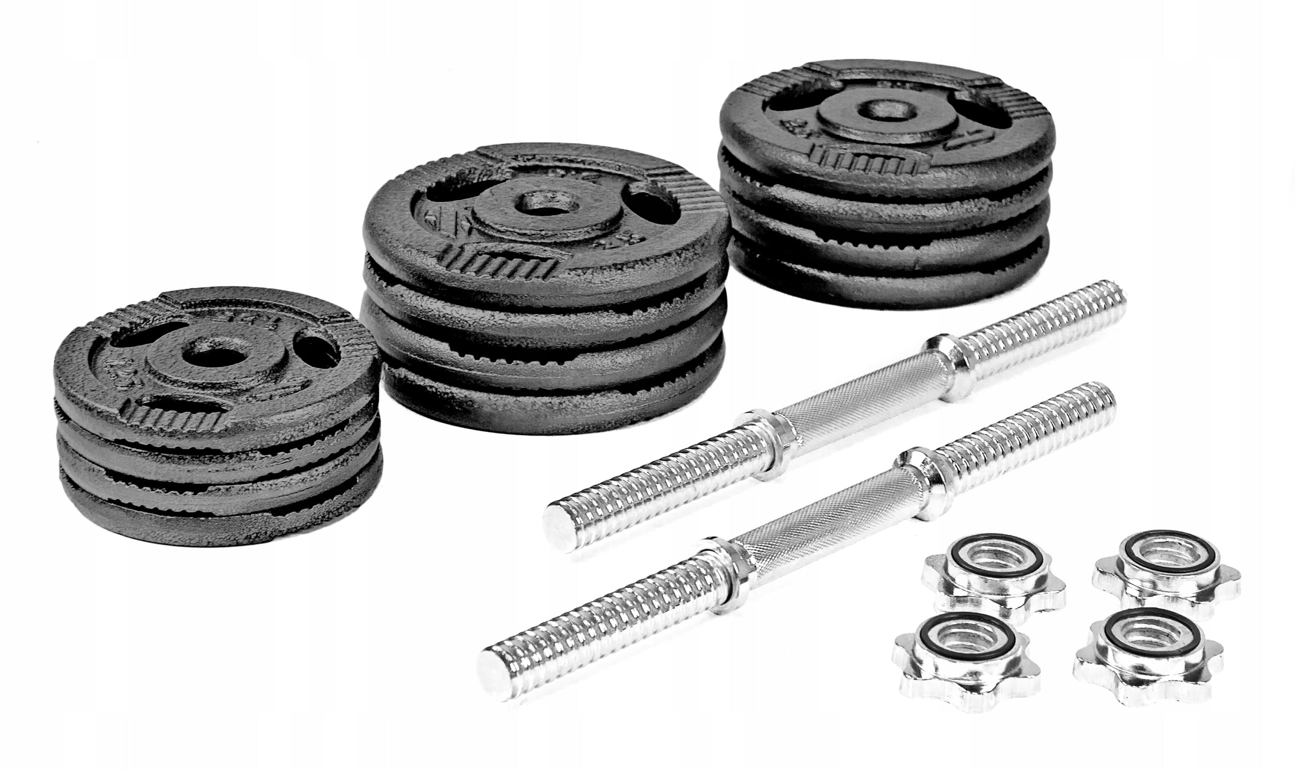 CAST IRON DUMBBELLS 2x15KG adjustable DUMBBELL SET SAPPHIRE load griffins Model ŻELIWNE 2X15 REGULOWANE