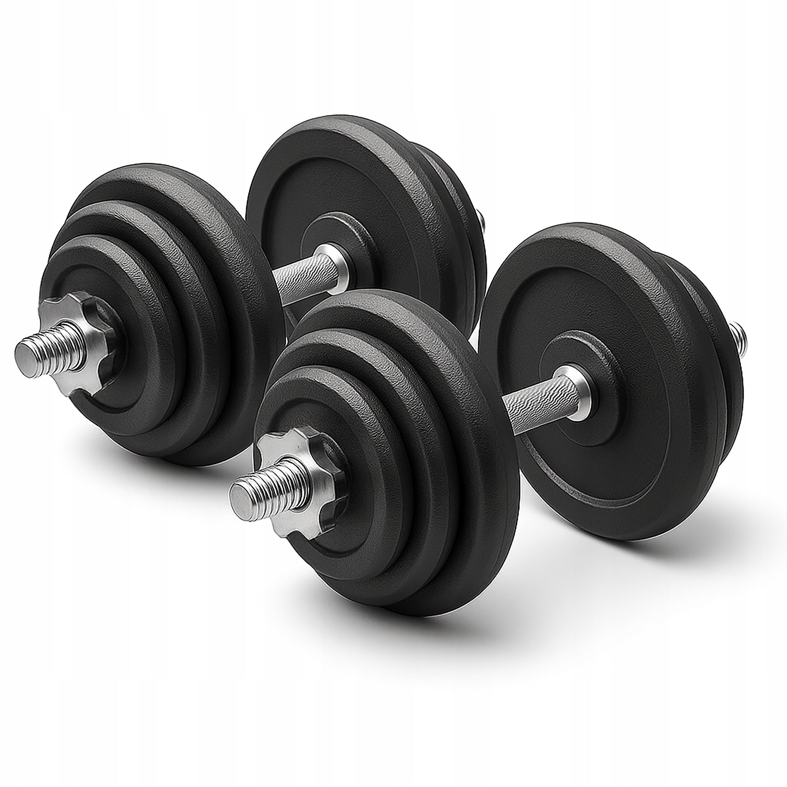 CAST IRON DUMBBELLS 2x20 kg neck Plates set 40kg