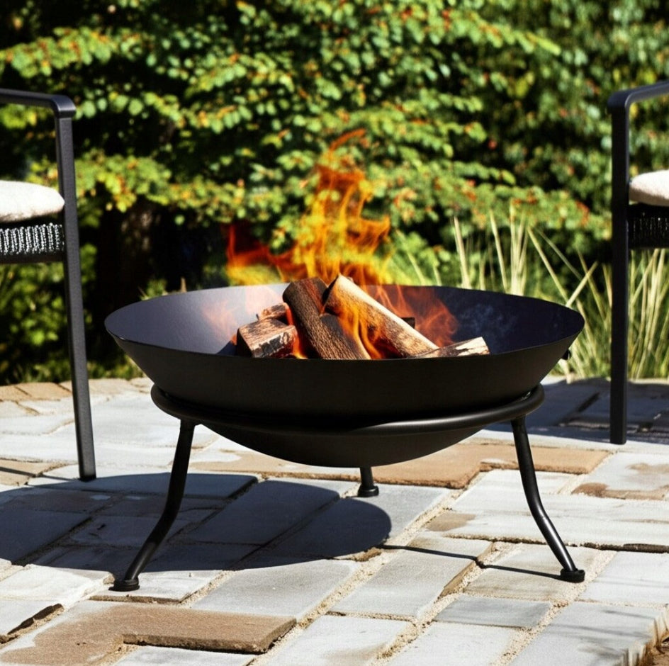 CAST IRON GARDEN FIREPLACE DURABILITY FOR YEARS WITH STAND Length 49.5 cm