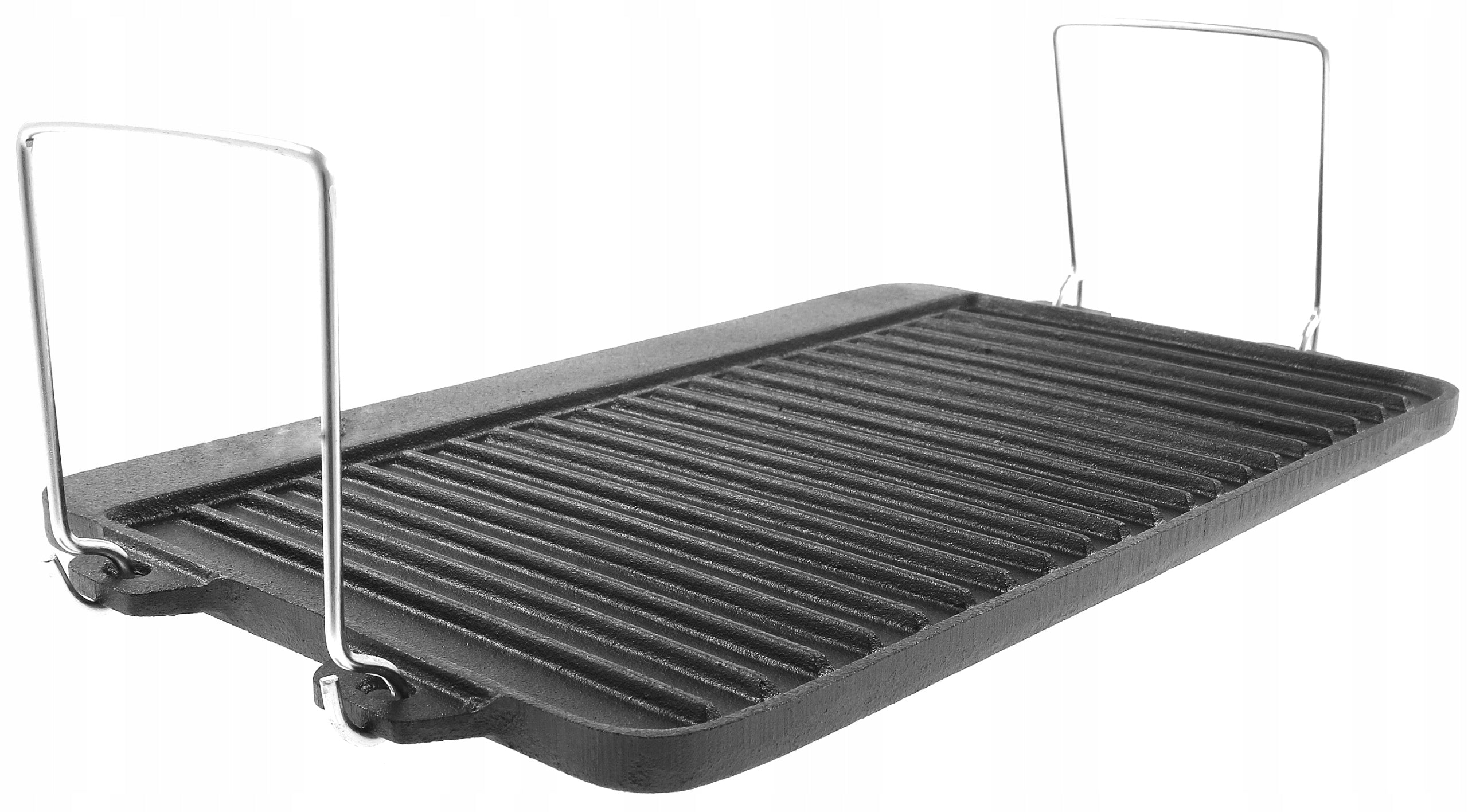CAST IRON GRILL DOUBLE SIDED GRILL GRATE 44 x 24cm Fire Pit Pan Product width 24 cm