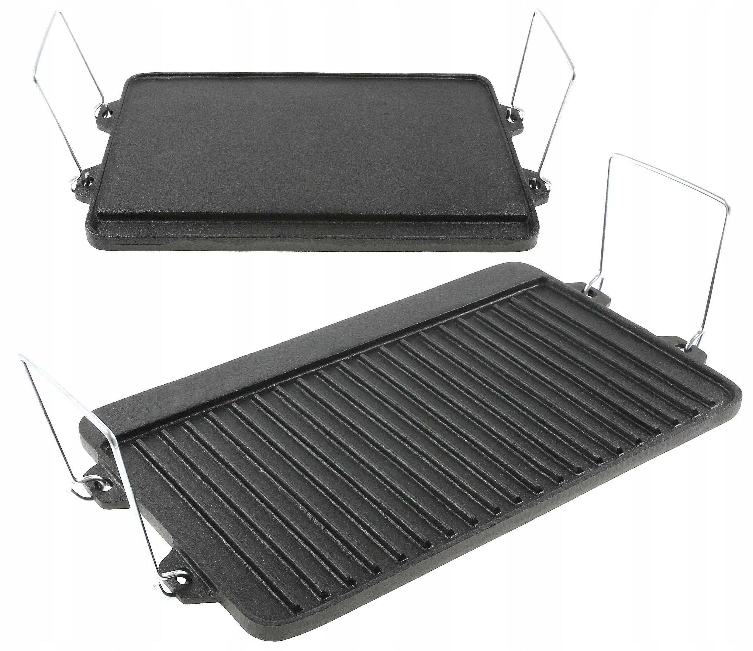 CAST IRON GRILL DOUBLE SIDED GRILL GRATE 44 x 24cm Fire Pit Pan