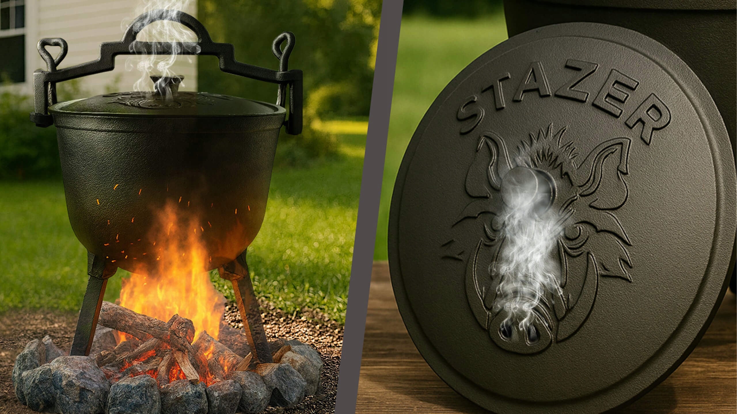CAST IRON HUNGARIAN HUNTING POT FOR ROASTS 8L FIREPLACE GRILL Product weight with unit packaging 14.5 kg