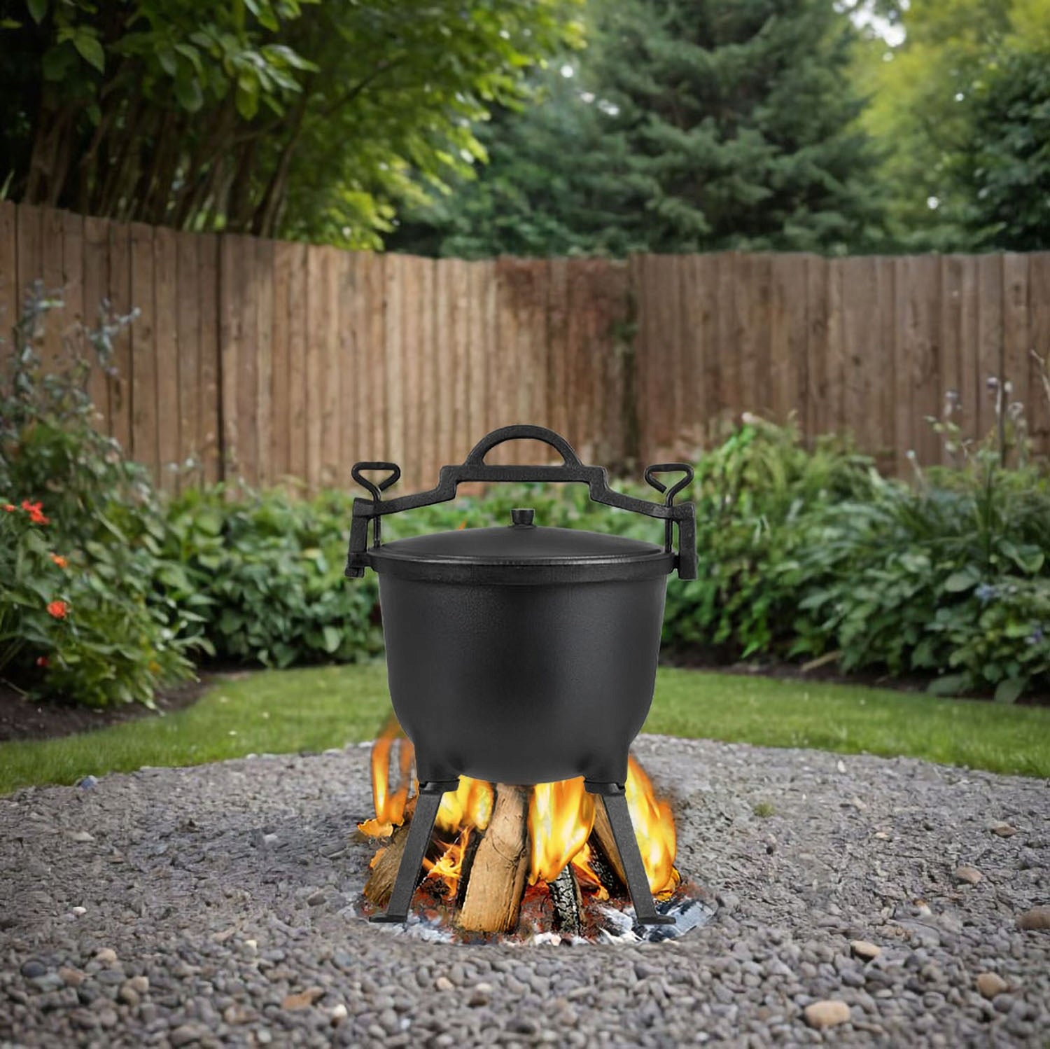 CAST IRON POT 8L HUNGARIAN HUNTING FIREPLACE STANDING ROASTS Manufacturer Gockowiak