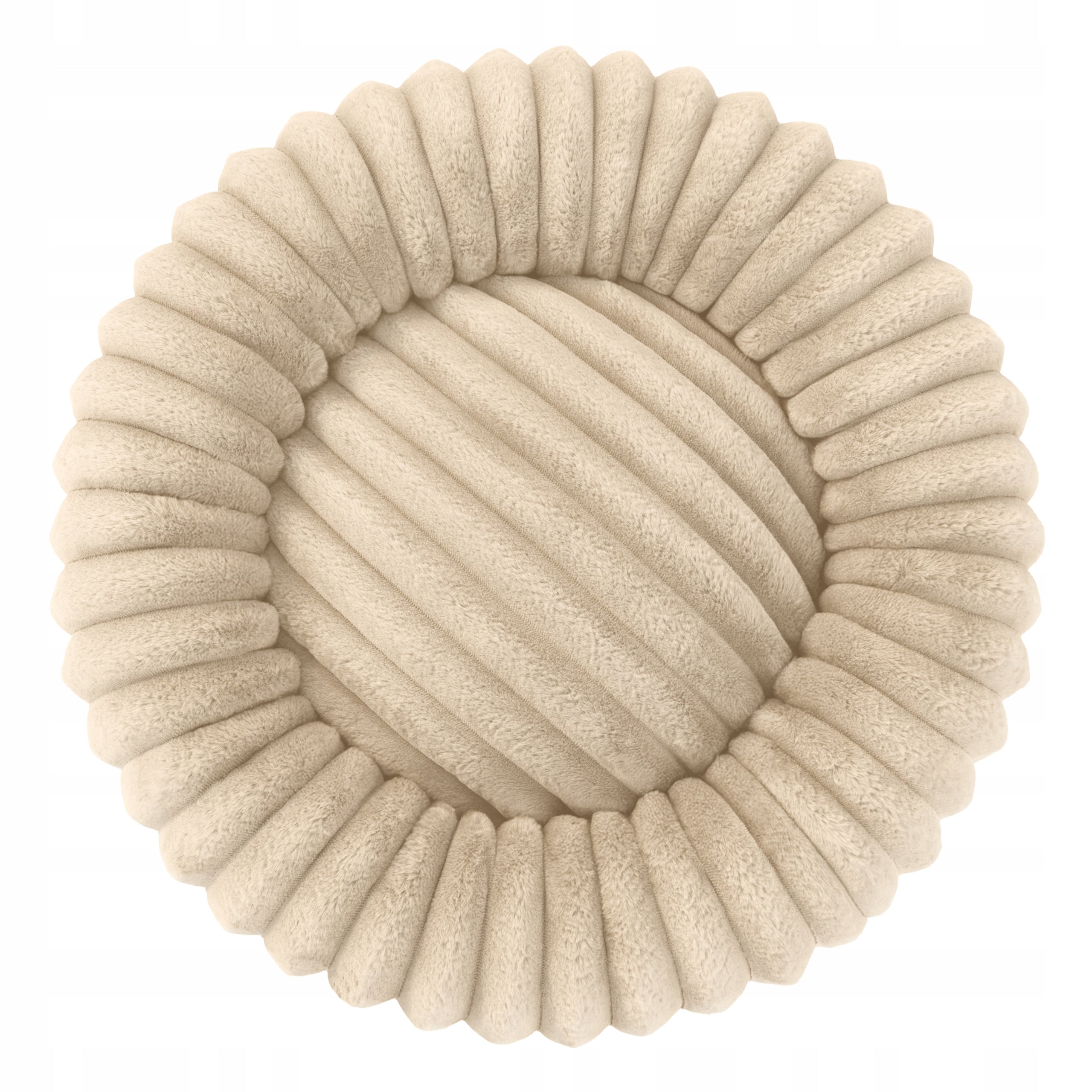 CAT AND DOG BED ROUND 60 CM SOFT ENVELOPING RABBIT FUR Kind bed
