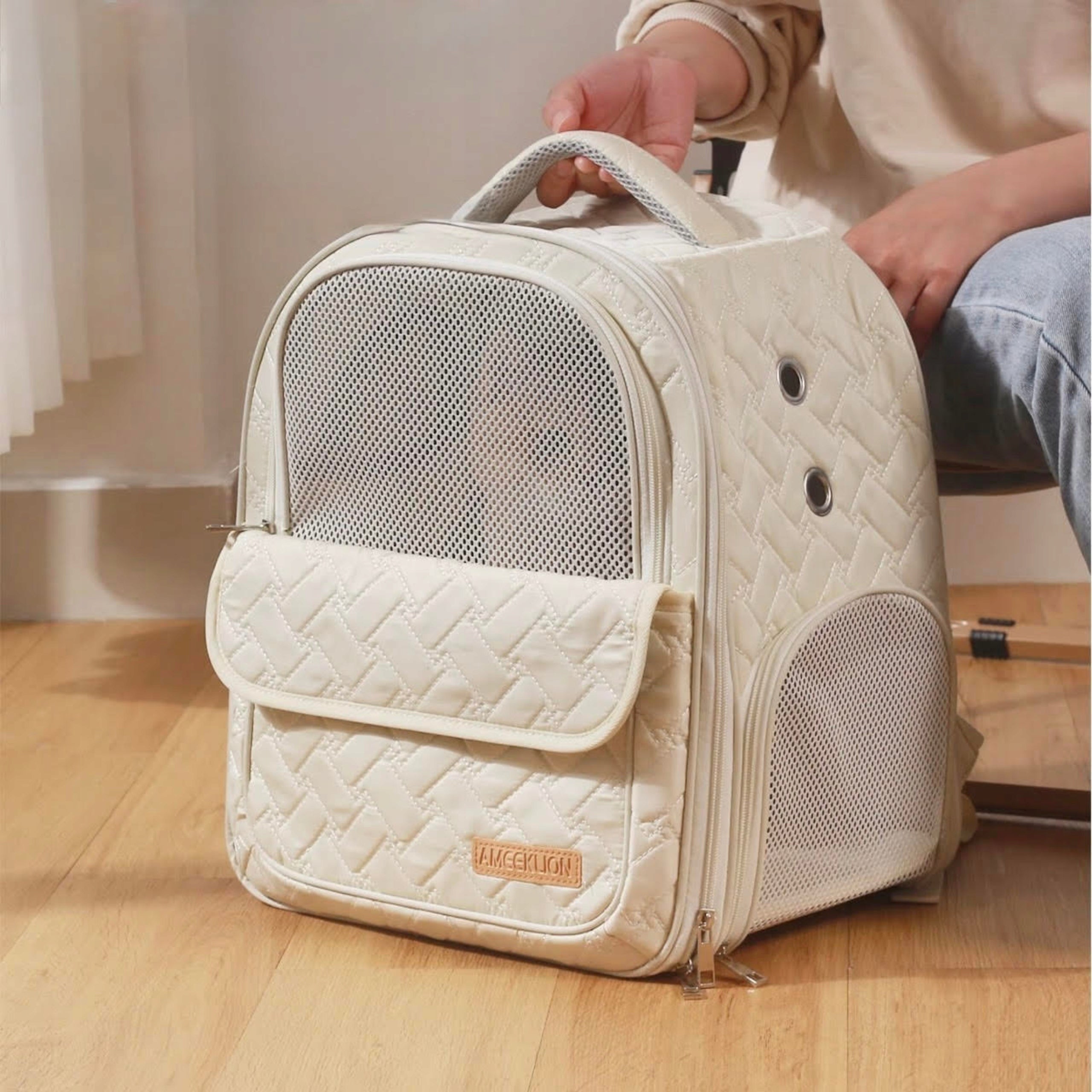 CAT BACKPACK BAG TRANSPORTER FOR CARRYING SMALL ANIMALS SIEMIEC Trade name SIEMIEC Torba podróżnicza dla małych zwierząt domowych 9