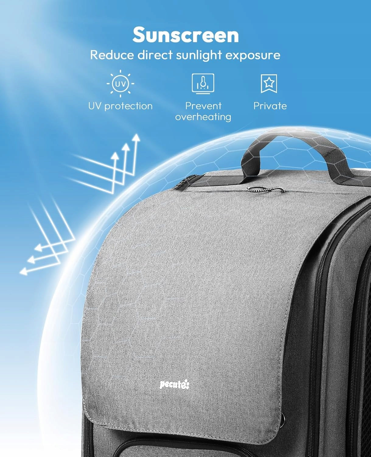 CAT BACKPACK BUBBLE BAG GREY Packaging status original