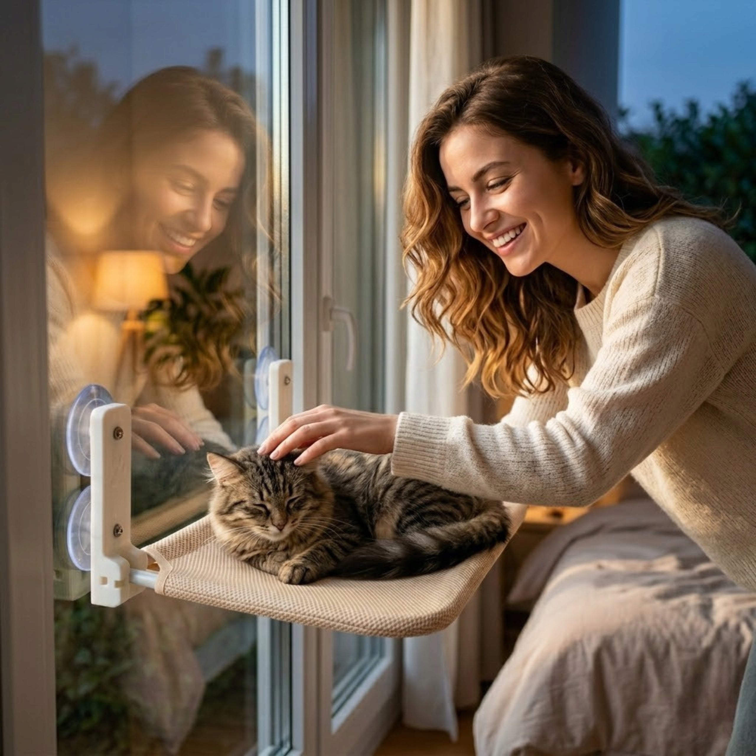 CAT BED FOR WINDOW - HAMMOCK 52x30 FOR OBSERVING THE ENVIRONMENT SIEMIEC Manufacturer code HAMAK DLA KOTA NA OKNO
