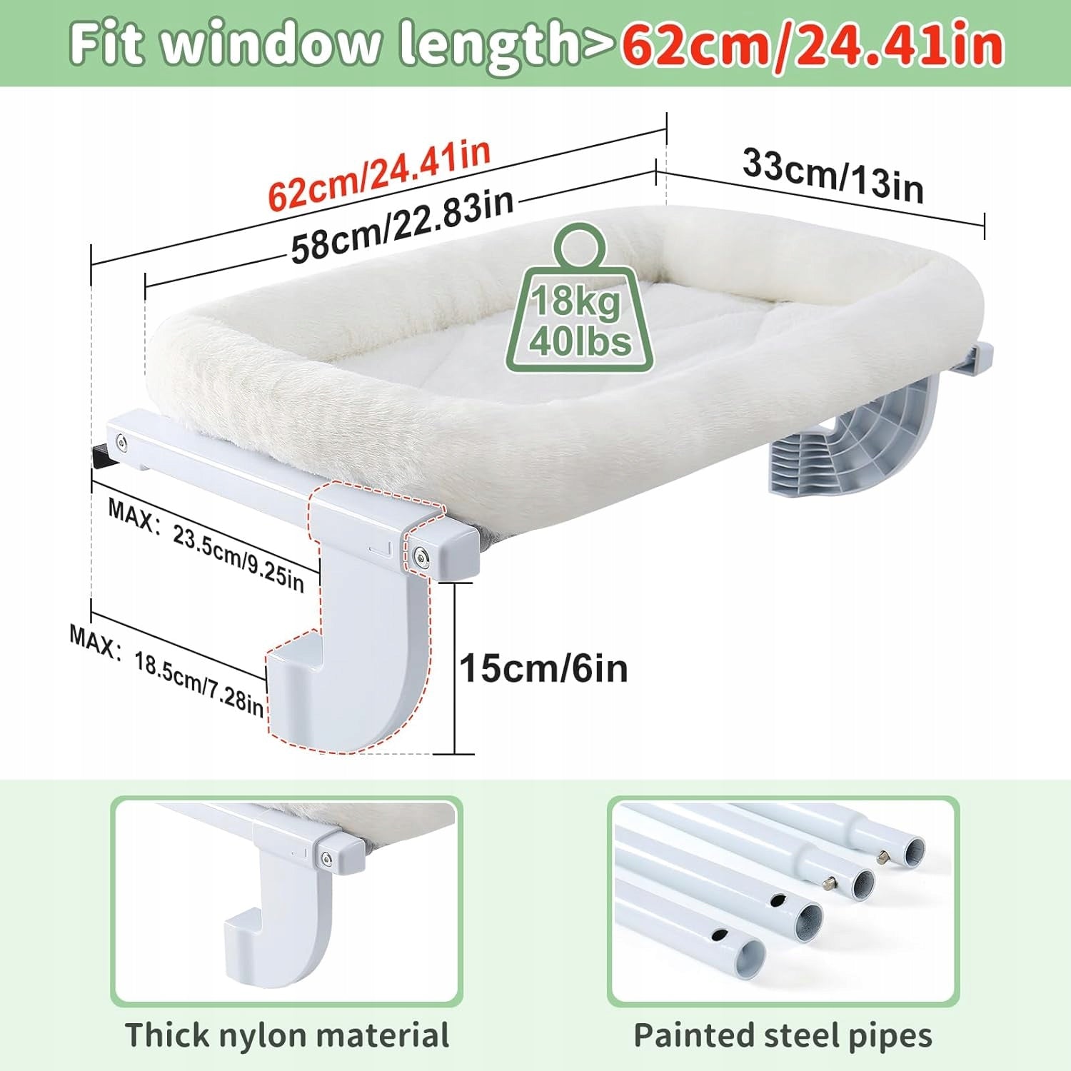 CAT BED FOR WINDOW HAMMOCK RADIATOR 18KG WITHOUT DRILLING Brand no brand