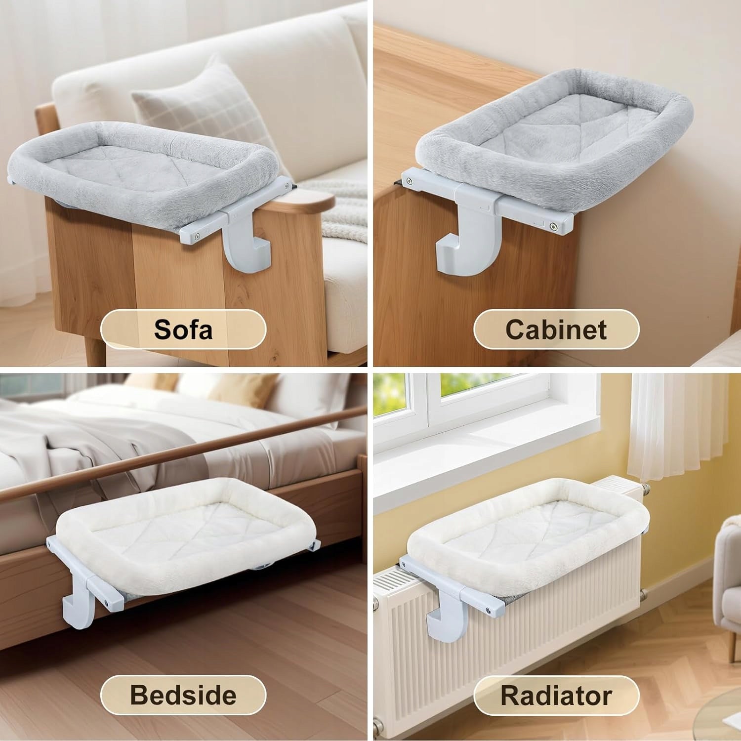 CAT BED FOR WINDOW HAMMOCK RADIATOR 18KG WITHOUT DRILLING Color transparent