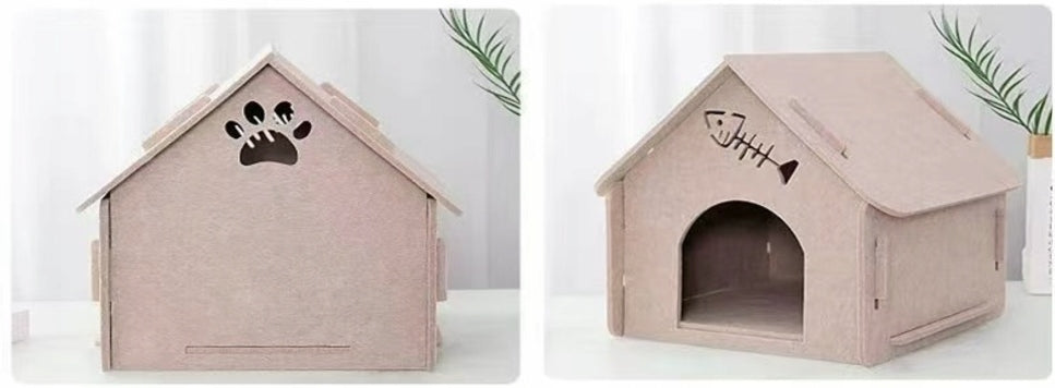 CAT BED SMALL DOG HOUSE BOOTH FELT TENT TIPI Kind cat house
