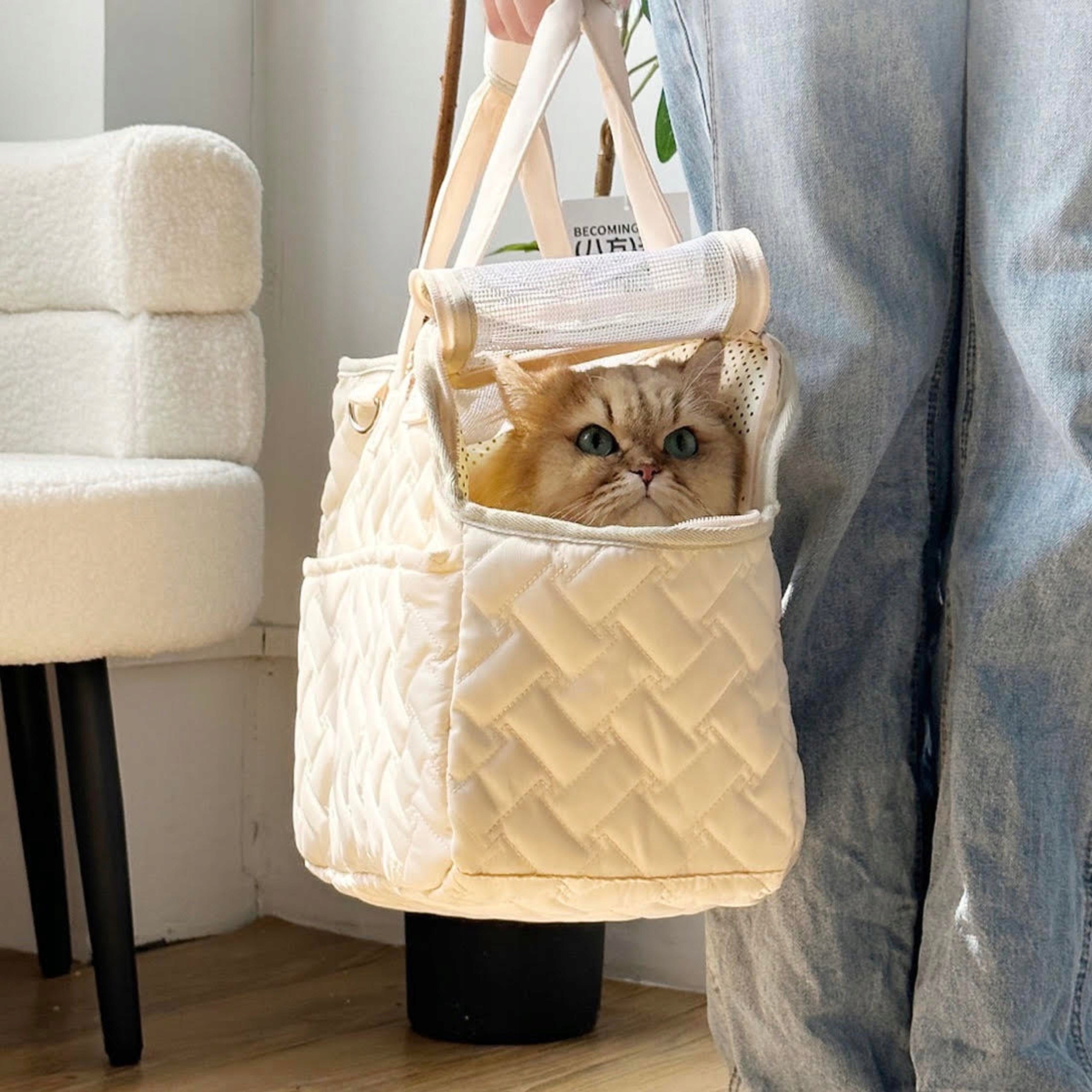 CAT CARRIER SHOULDER BAG FOR ANIMALS VENTILATION SIEMIEC Packaging status original