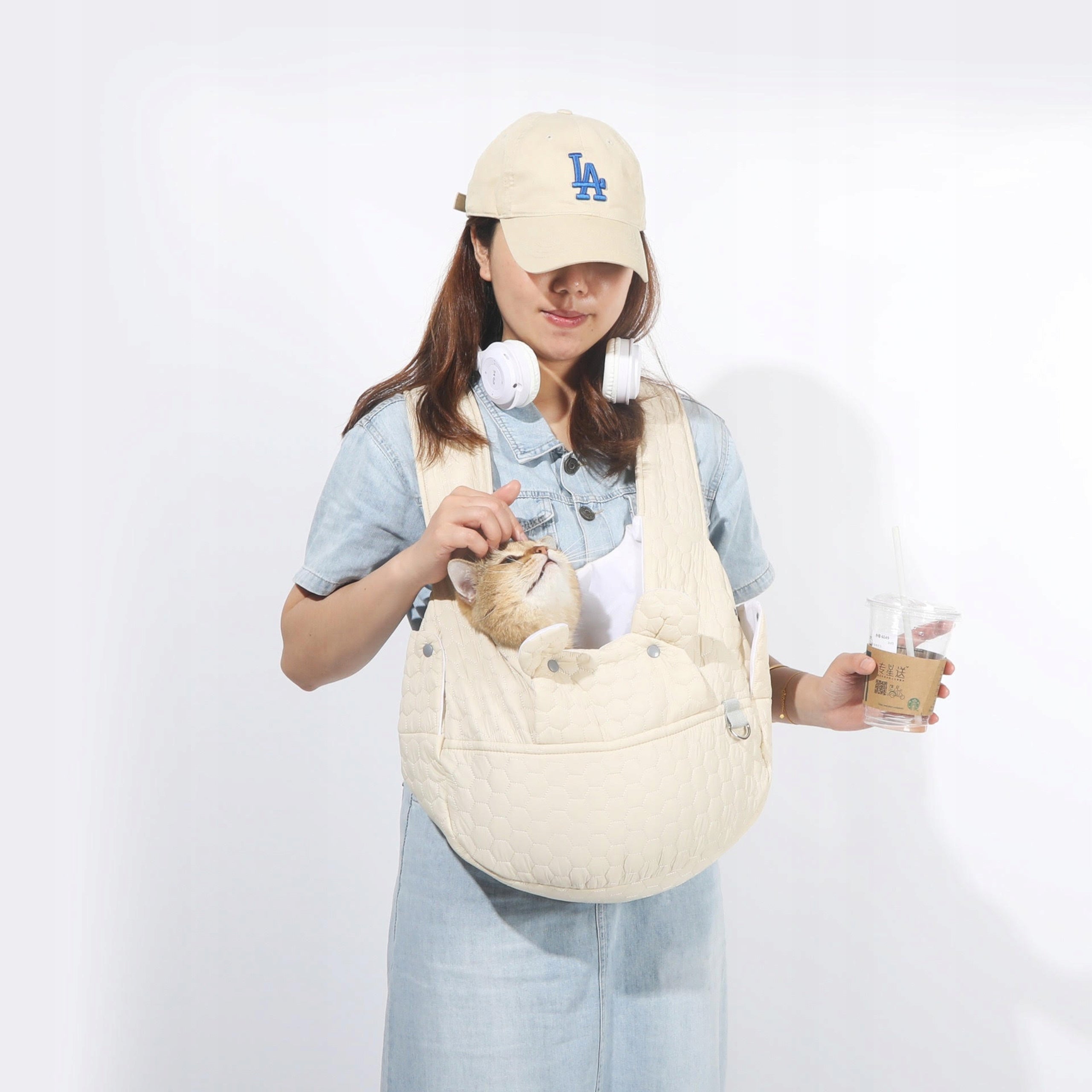 CAT CARRIER TRAVEL BAG FOR SMALL ANIMALS BEIGE SIEMIEC Brand SIEMIEC