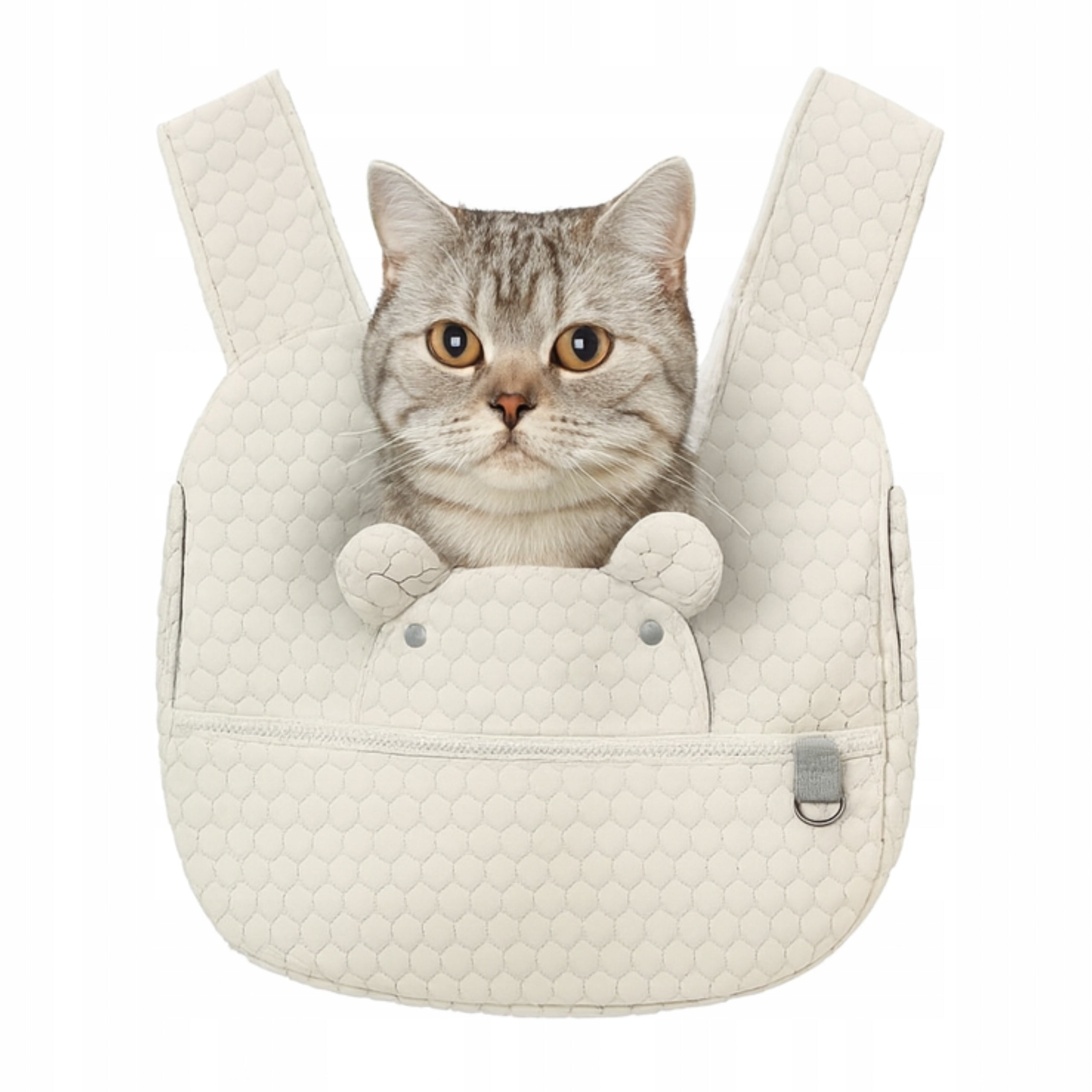 CAT CARRIER TRAVEL BAG FOR SMALL ANIMALS BEIGE SIEMIEC