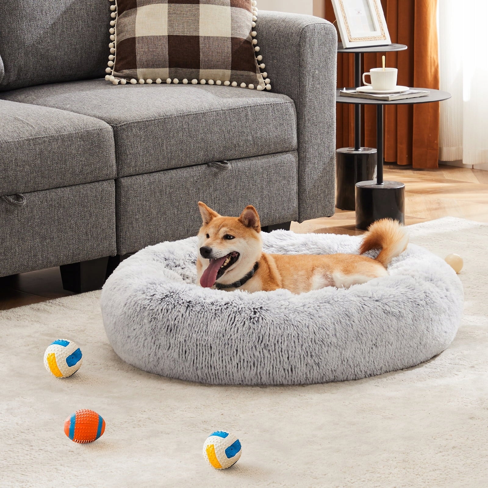 CAT DOG BED CLOUD 65CM PREMIUM QUALITY AND STYLE SOFT LARGE Trade name PRZYTULNE LEGOWISKO DLA ZWIERZĄT DOMOWYCH 65X65CM