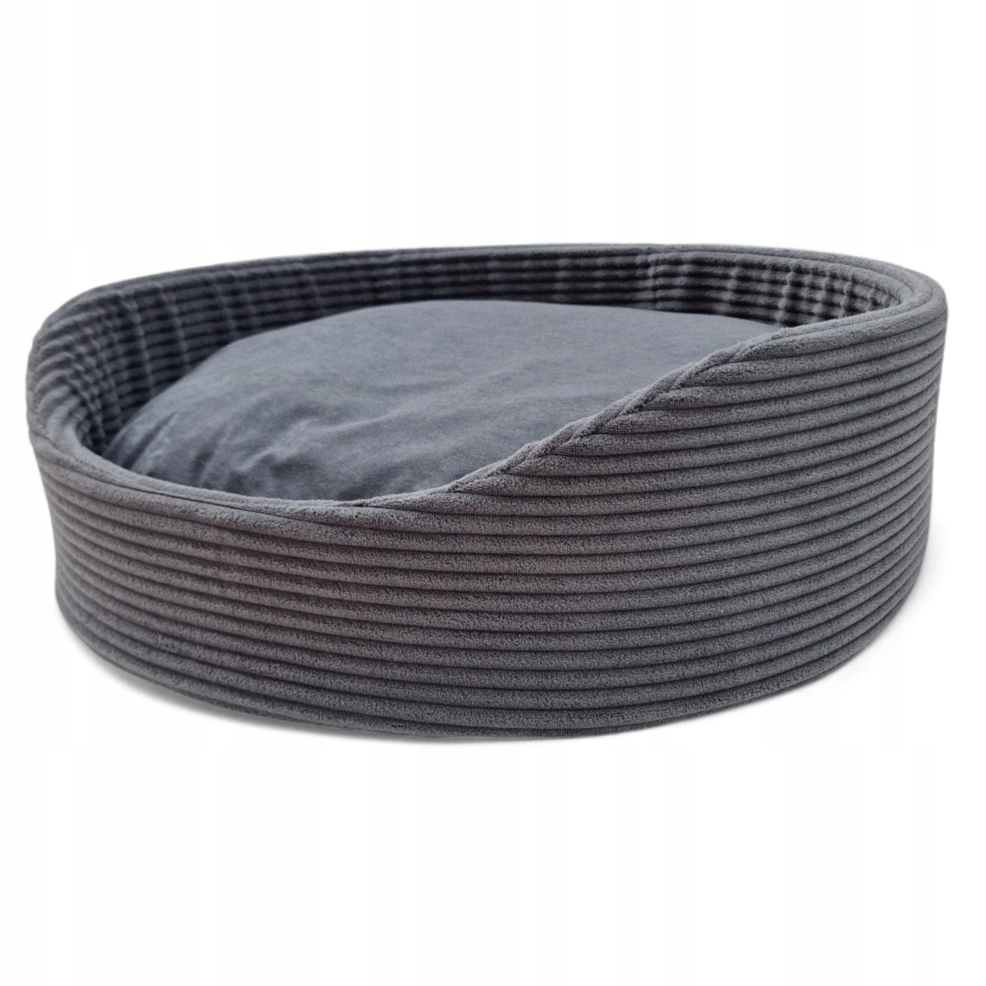 CAT DOG BED COUCH PLAYPEN CORDUROY 60x55 GRAPHITE- L Brand Odol-Plusz