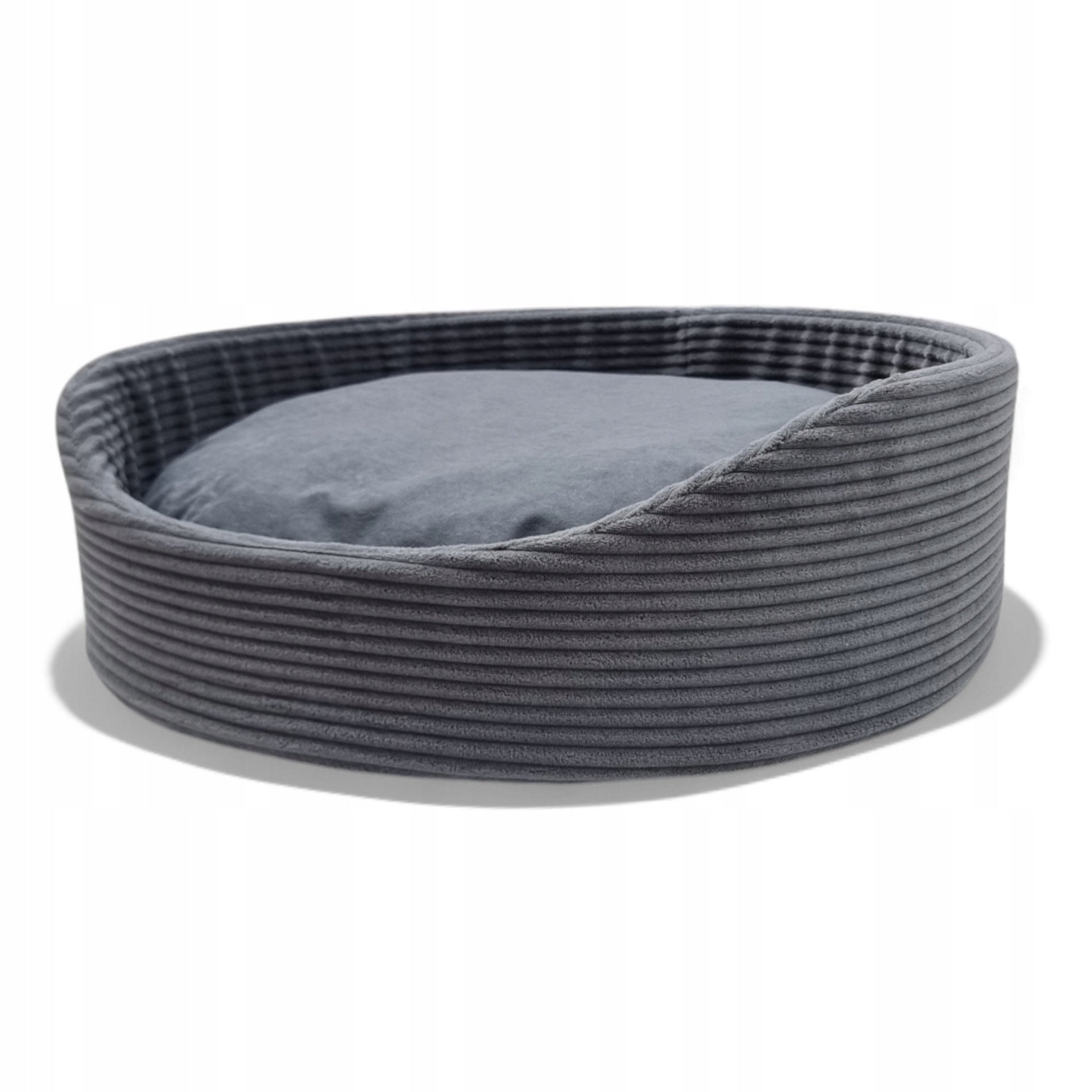 CAT DOG BED COUCH PLAYPEN CORDUROY 60x55 GRAPHITE- L Kind bed