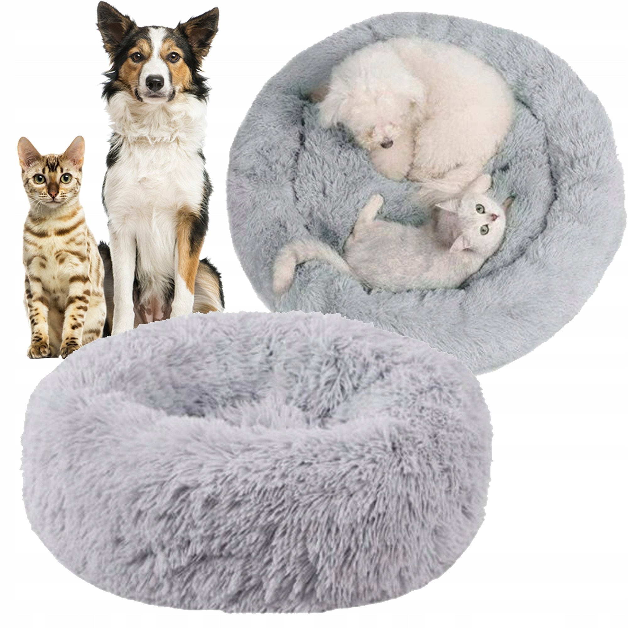 CAT DOG BED HAIRY FLUFFY PILLOW PLUSH PILLOW 80cm