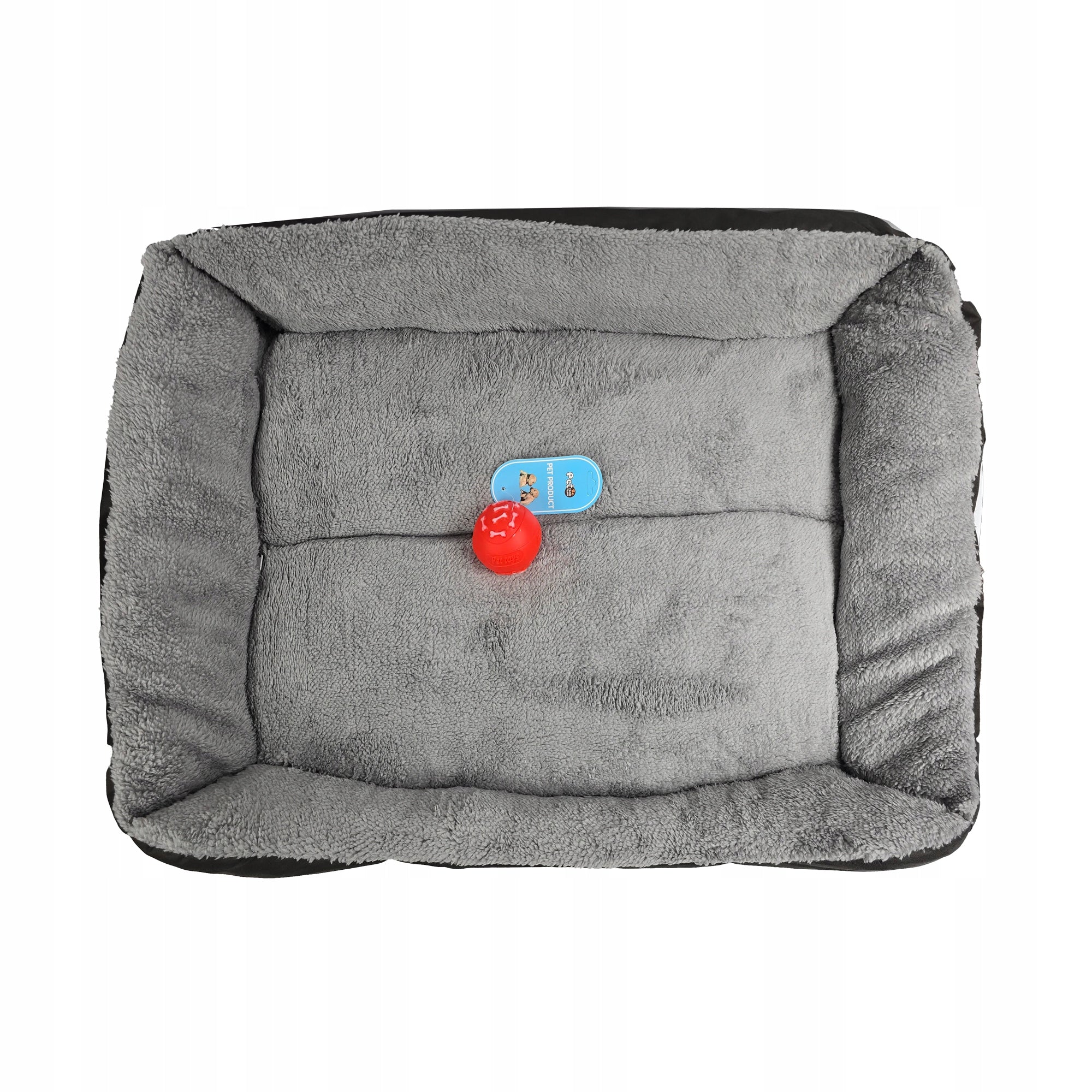 CAT DOG BED VELOUR LARGE BED PLAYPEN 75x55x13 +TOY BALL Length 75 cm