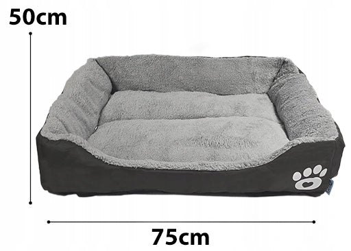 CAT DOG BED VELOUR LARGE BED PLAYPEN 75x55x13 +TOY BALL Model LEGOWISKO KOJEC DLA PSÓW I KOTÓW WELUROWE