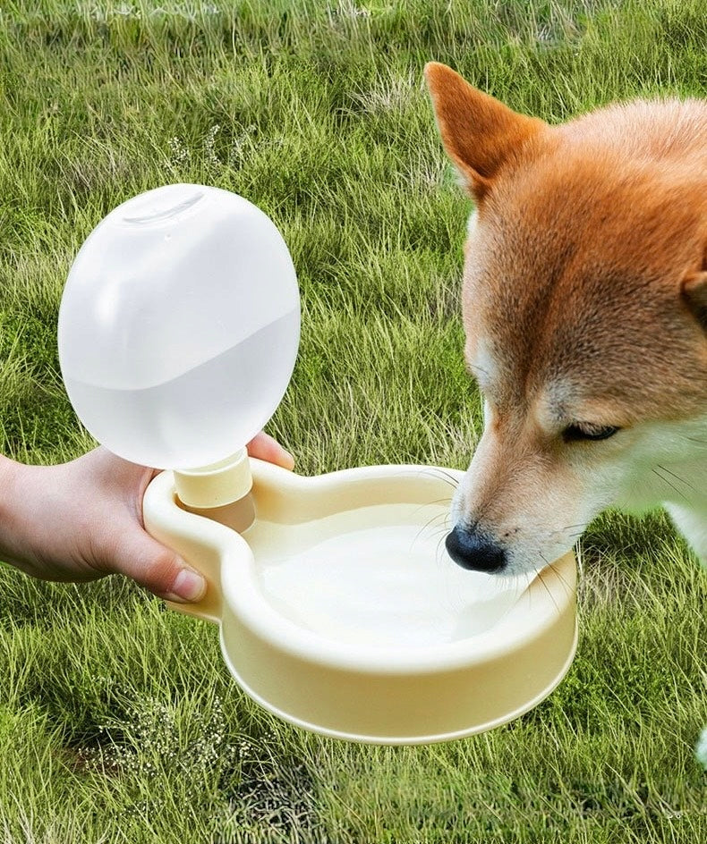 CAT DOG BOTTLE BOWL FOR TRAVEL WALKS COMFORTABLE ROOMY 0,5L SIEMIEC Packaging status original