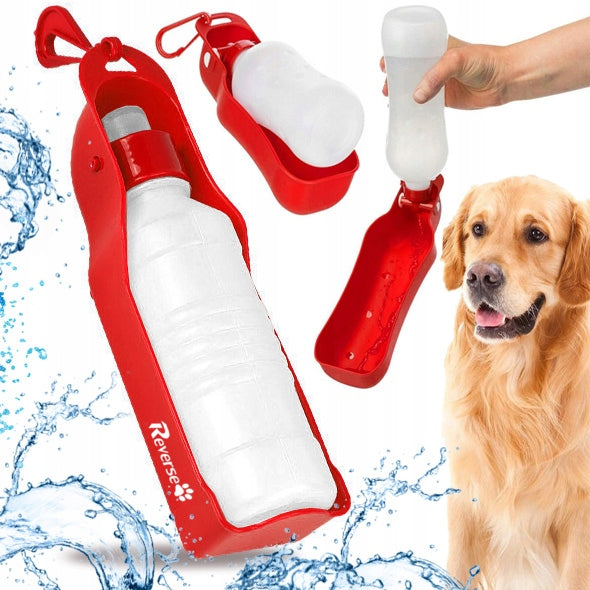 CAT DOG BOWL BOTTLE PORTABLE WITH WATER TRAVEL CLIP