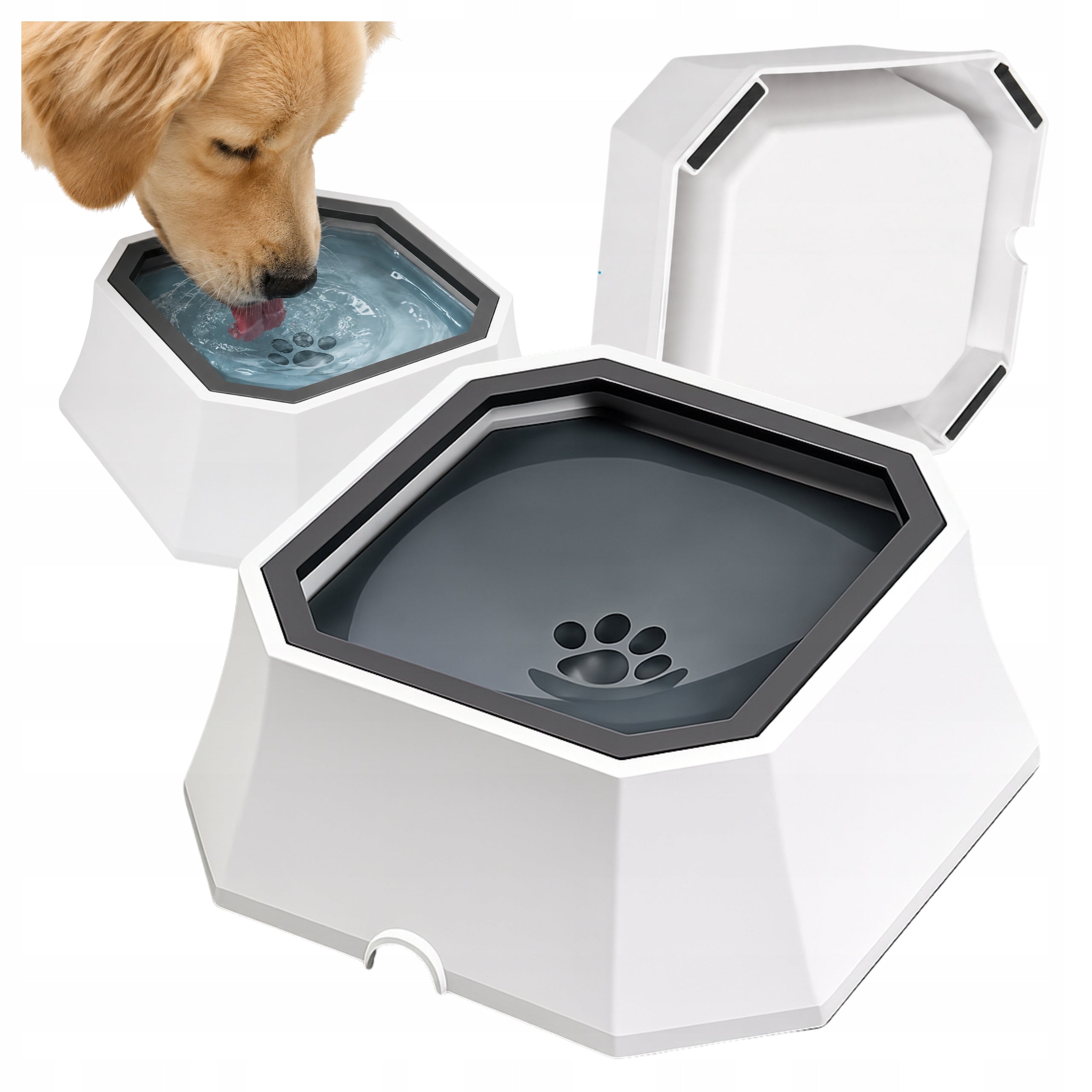 CAT DOG BOWL Floating Non-Spill Slowing Drinking 1.5 l Large