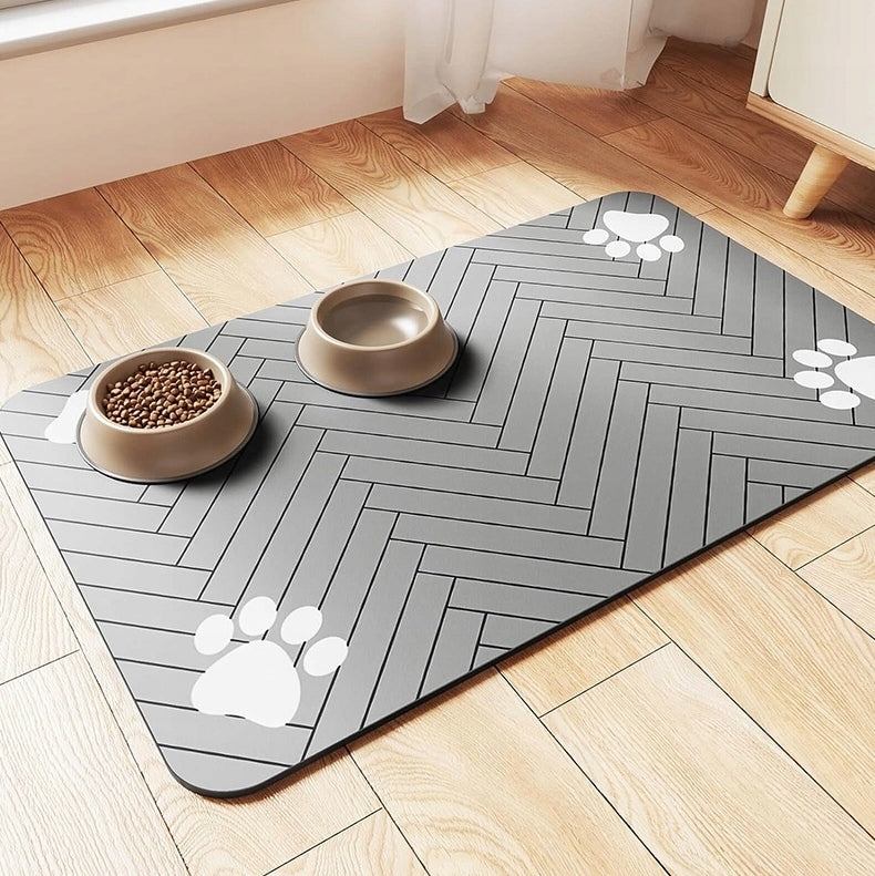 CAT DOG BOWL MAT PAD 40 X 30 CM WATERPROOF NON-SLIP Trade name VELAN PODKŁADKA MATA POD MISKĘ DLA PSA KOTA 40 X 30 CM WODOODPORNA ANTYPOŚLIZGOWA VELAN