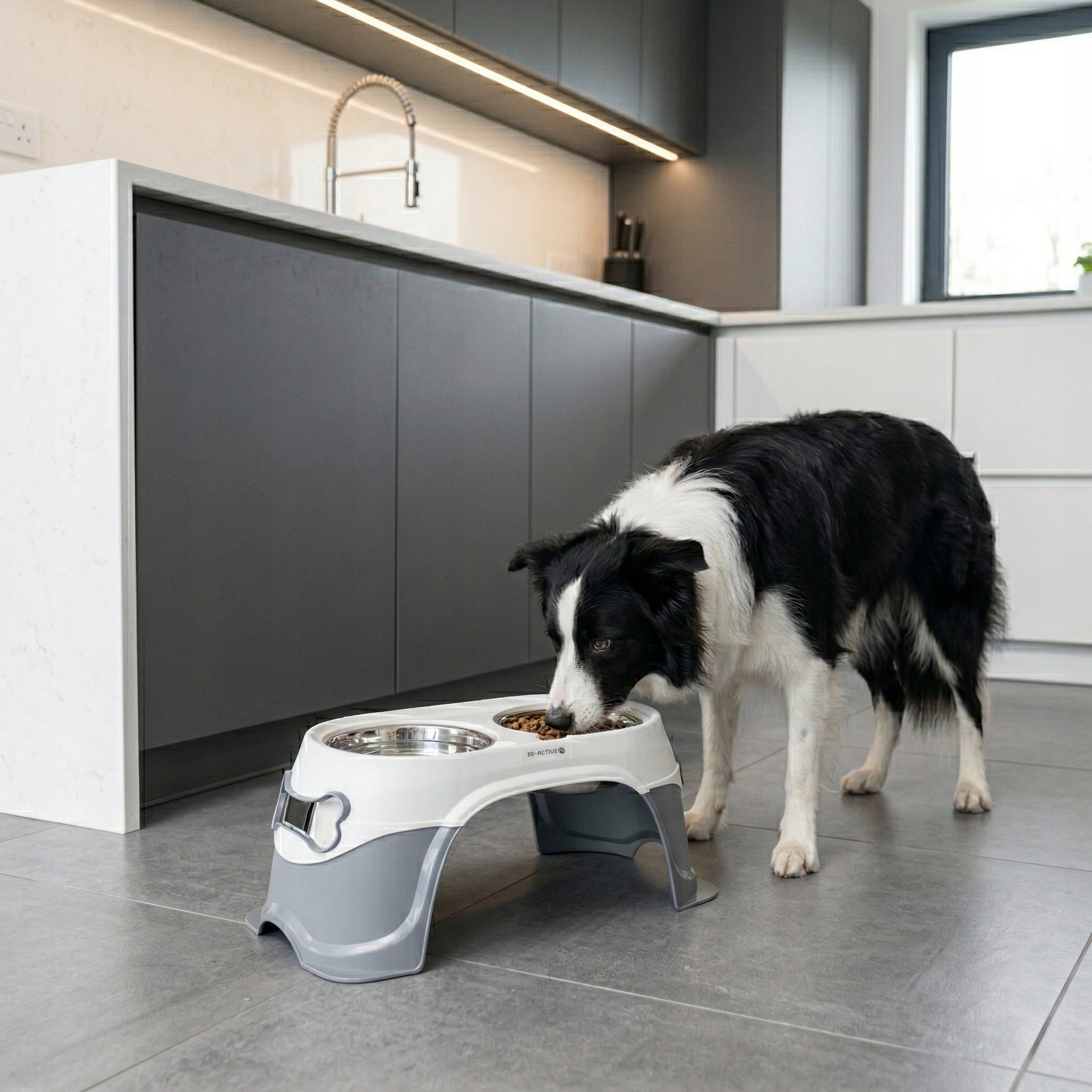 CAT DOG BOWL WATER DOUBLE BOWLS ON STAND NON-SLIP METAL Trade name MISKA PODWÓJNA NA WODĘ KARMĘ 2X 0,72L NA STOJAKU METALOWA