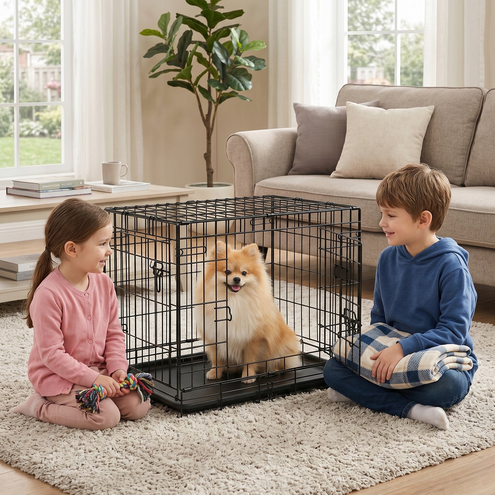 CAT DOG CAGE METAL KENNEL ANIMAL TRANSPORTER 61,5x44x52 cm M Brand Be-Active.pl