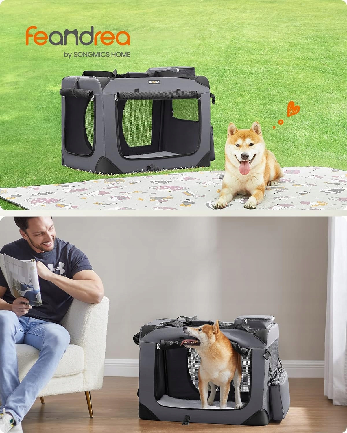 CAT DOG CARRIER CAGE BAG FOLDING CAR PLAYPEN GREY L Manufacturer code PDC70GY