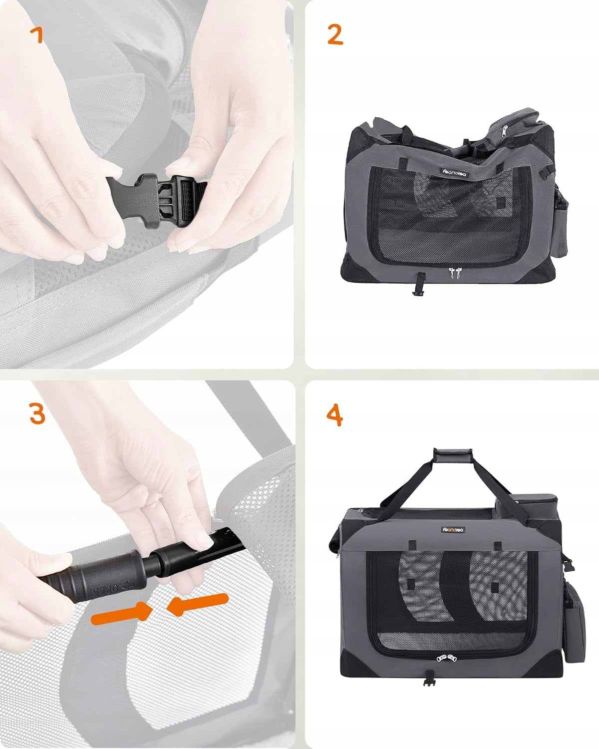 CAT DOG CARRIER CAGE BAG FOLDING CAR PLAYPEN GREY L Size multipurpose