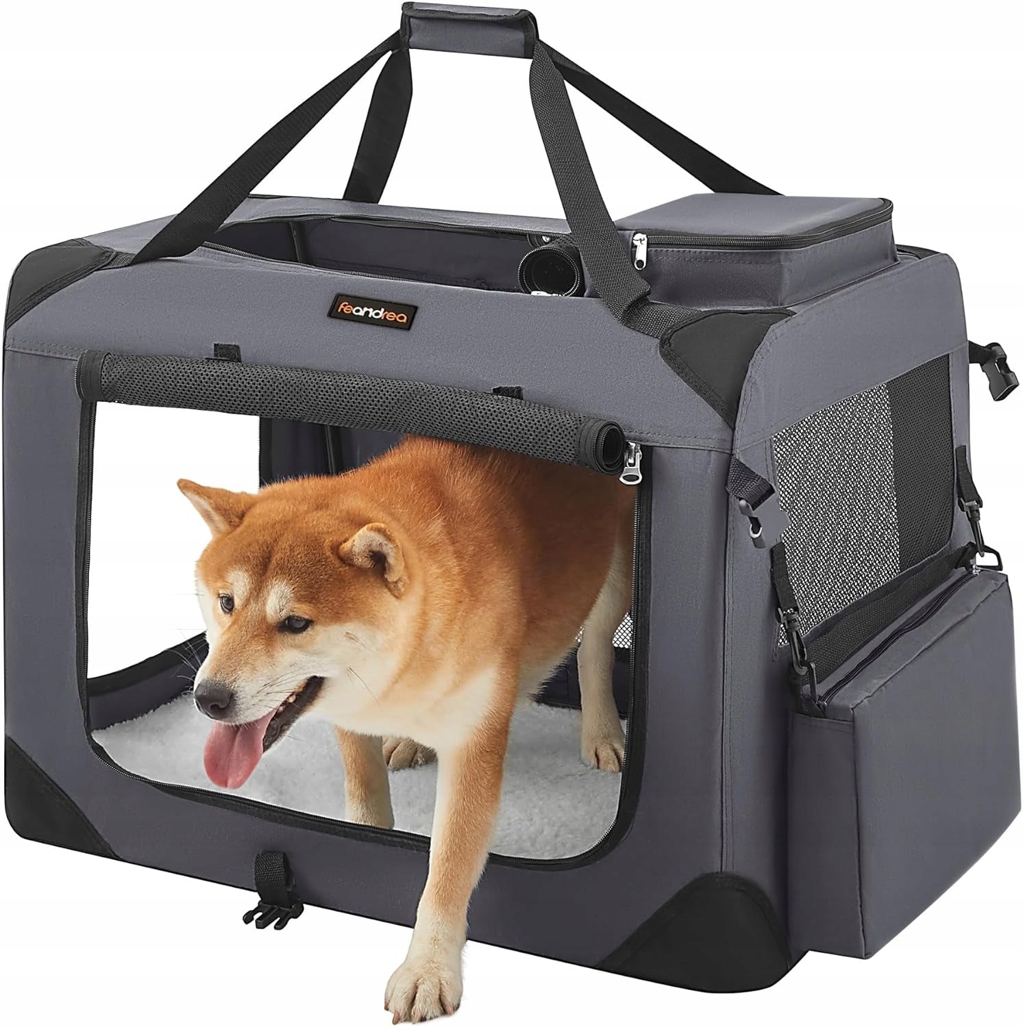 CAT DOG CARRIER CAGE BAG FOLDING CAR PLAYPEN GREY L