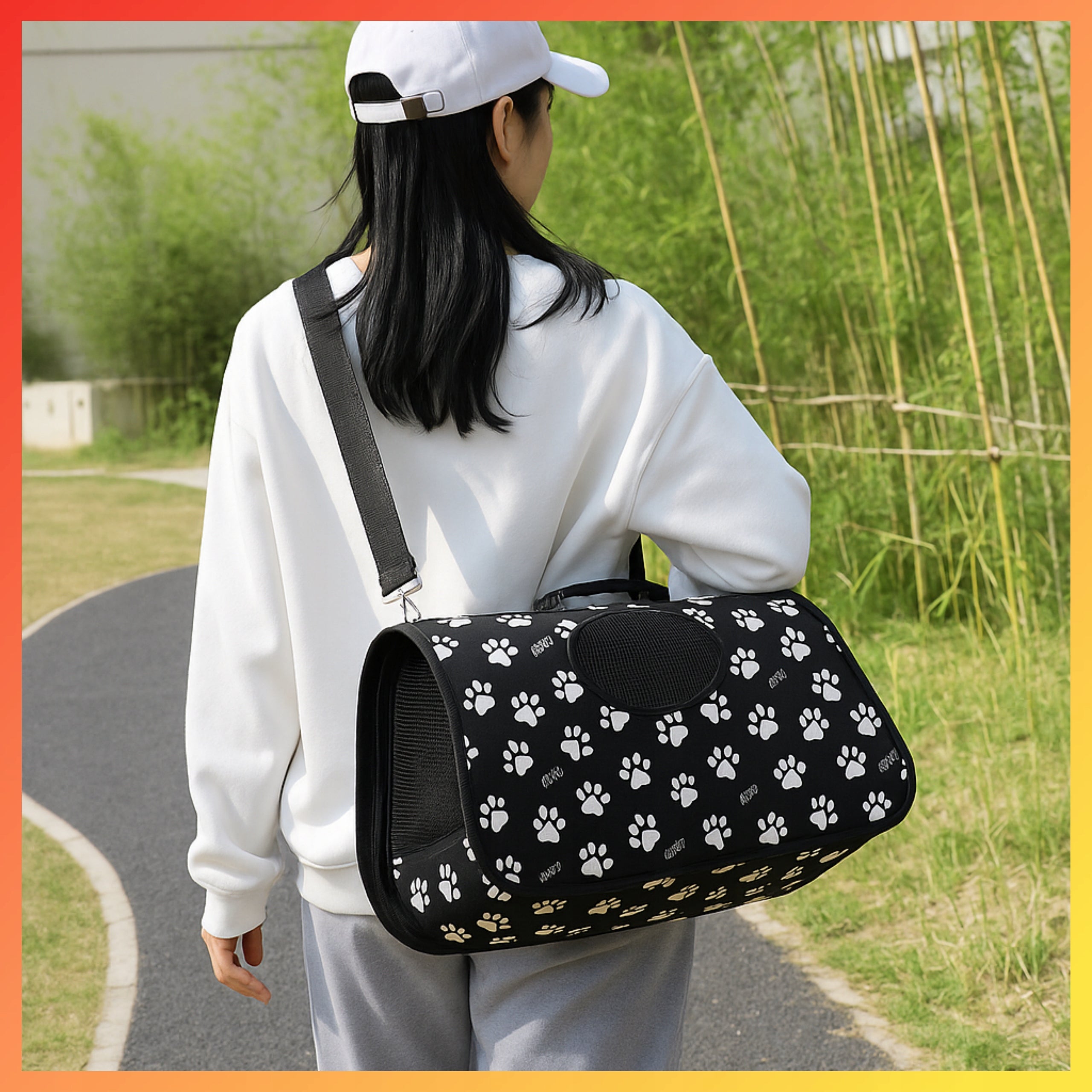 CAT DOG CARRIER STURDY COMFORTABLE SHOULDER CARRY BAG Brand Aptel