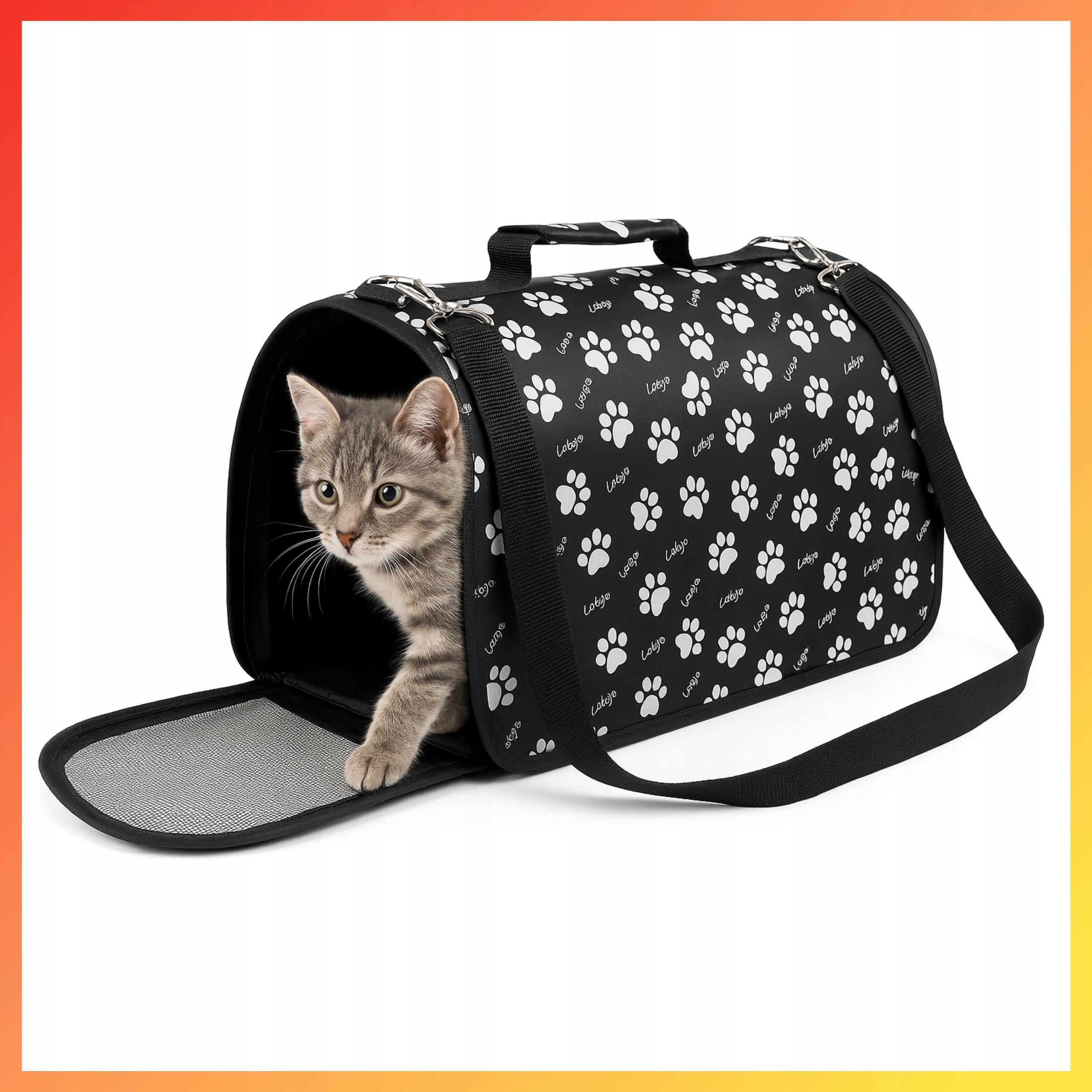 CAT DOG CARRIER STURDY COMFORTABLE SHOULDER CARRY BAG Product height 27 cm