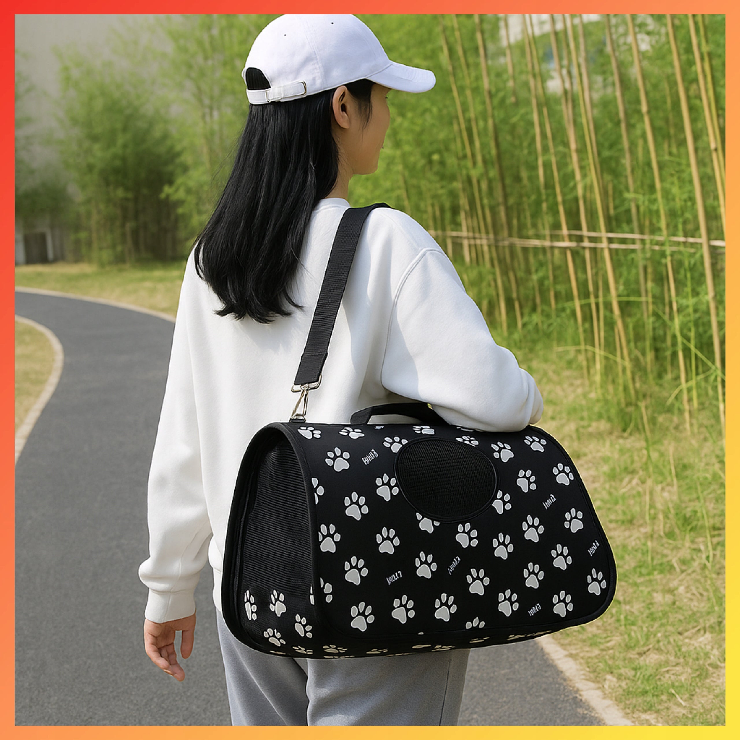 CAT DOG CARRIER STURDY COMFORTABLE SHOULDER CARRY BAG Trade name AG644A