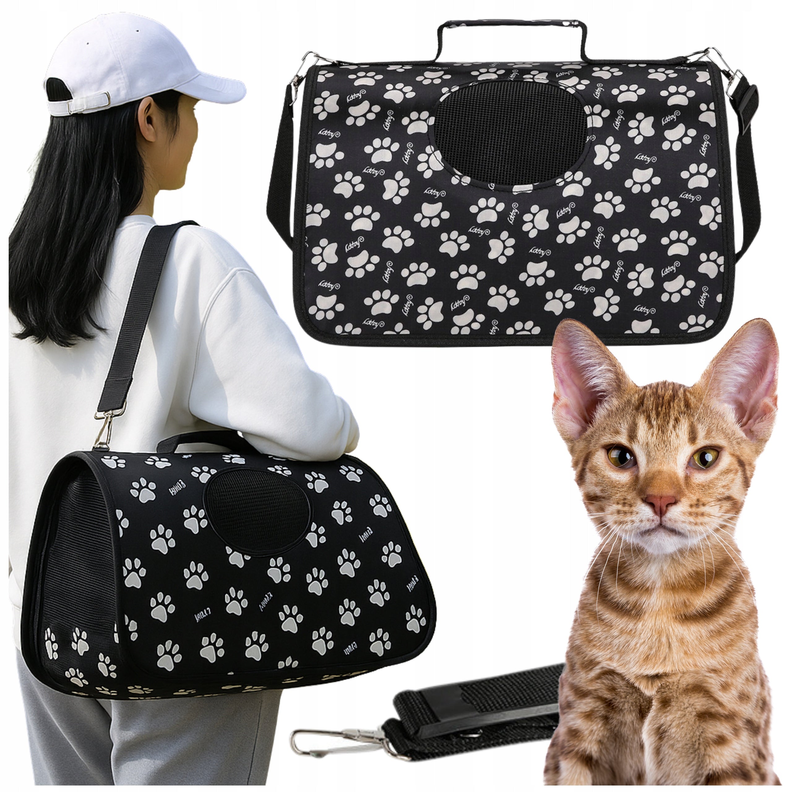 CAT DOG CARRIER STURDY COMFORTABLE SHOULDER CARRY BAG