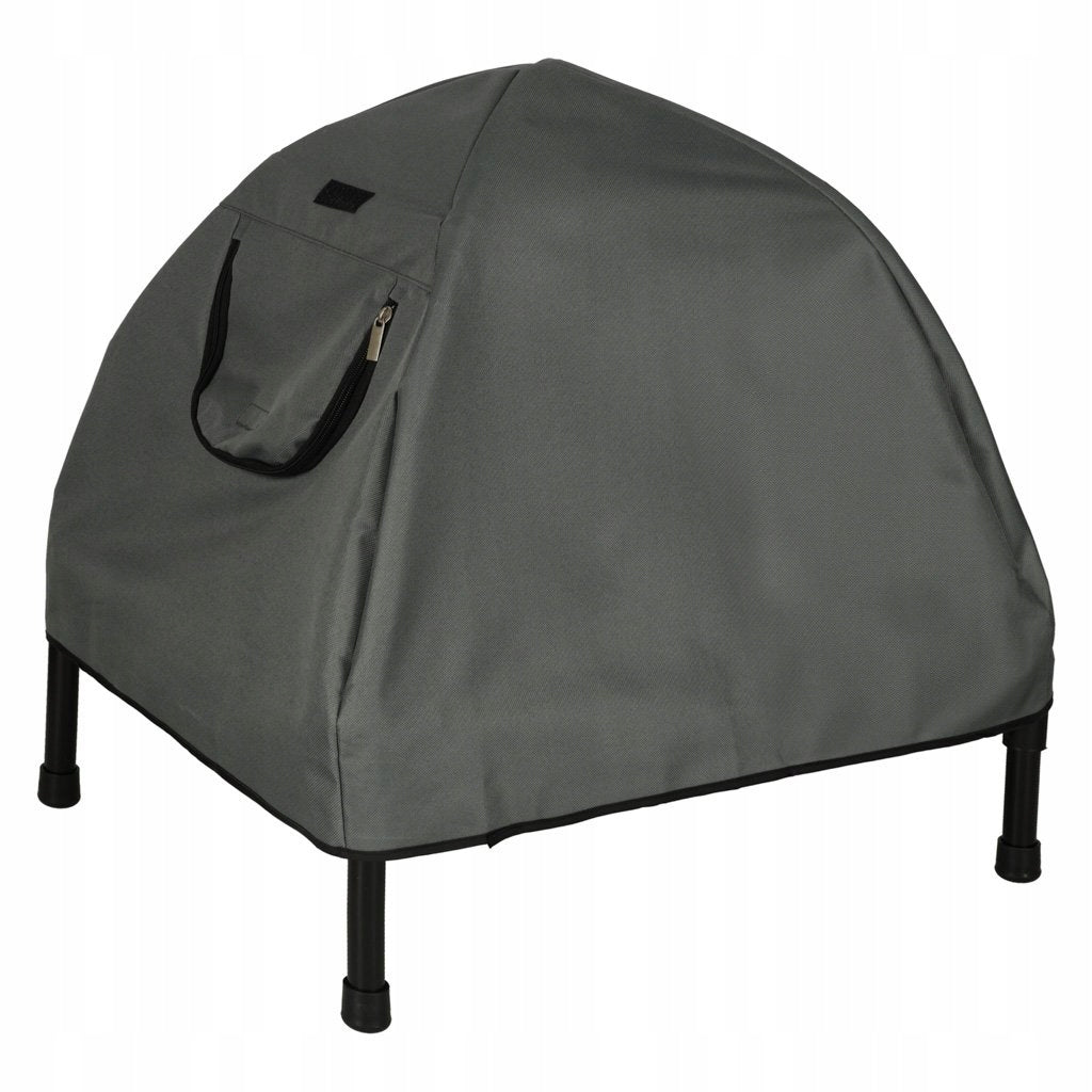 CAT DOG HOUSE TOURIST TENT TRAVEL BED 60x54x44 CANOPY Color gray