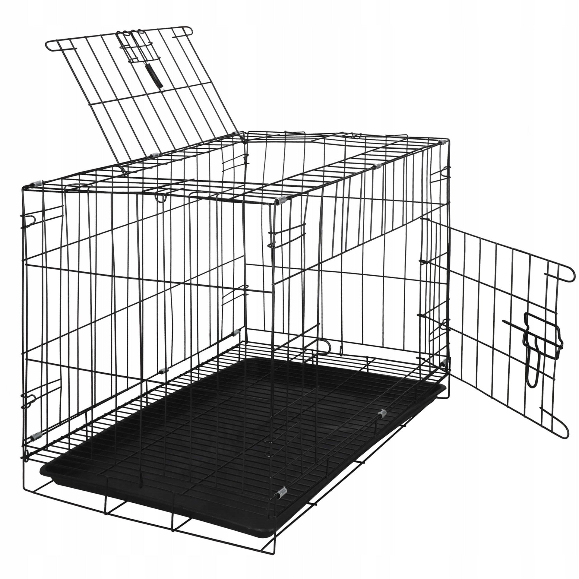 CAT DOG PLAYPEN CAGE STRONG METAL CATWALK FOLDING 60x50x42cm Door height 27 cm