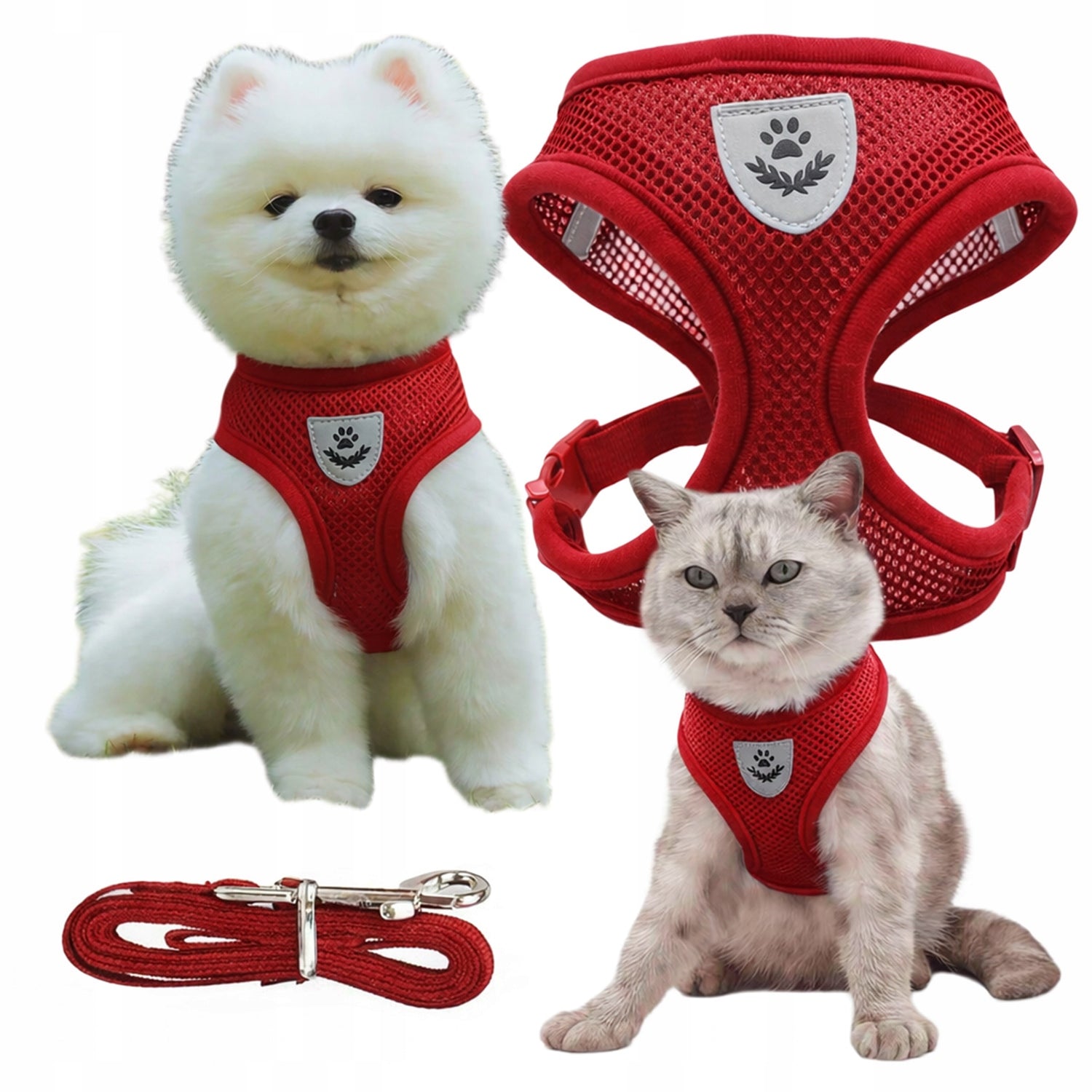 CAT DOG PRESSURE-FREE WALKING HARNESS S BREATHABLE COMFORTABLE WITH LEASH Packaging status original