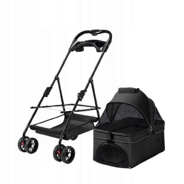 CAT DOG STROLLER FOLDING DETACHABLE TRANSPORTER PINK Size multipurpose