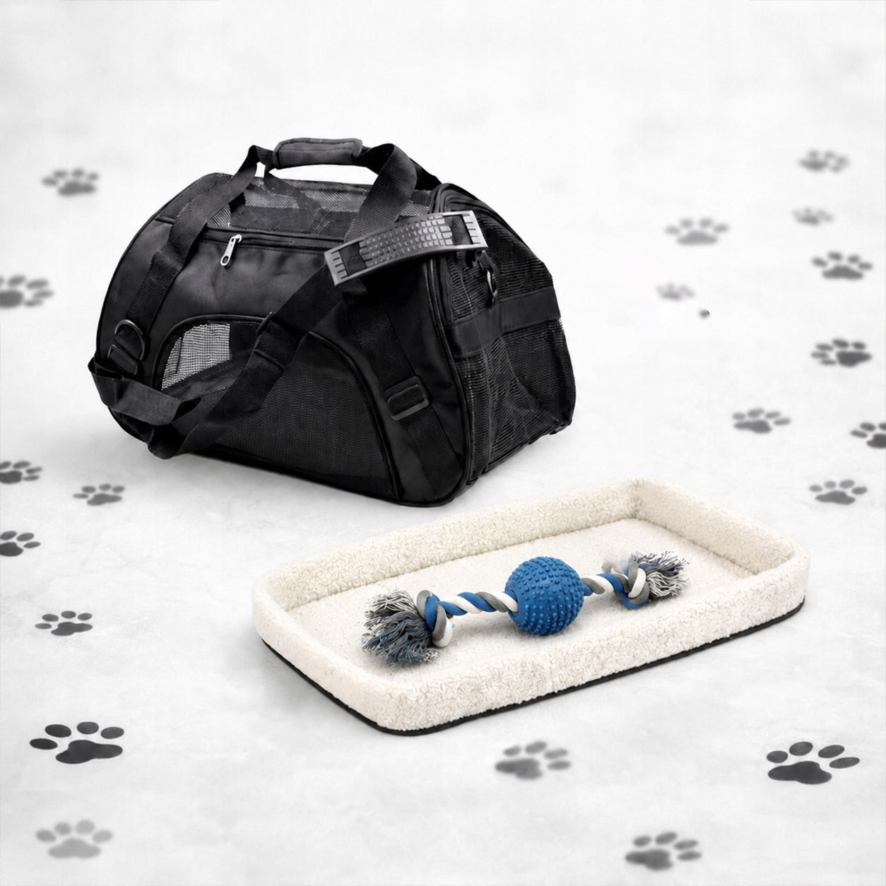 CAT DOG TRANSPORTER BACKPACK BAG FOLDING PLAYPEN BED WITH PILLOW Build type for carrying on the shoulder for hand carrying front or side opening locked
