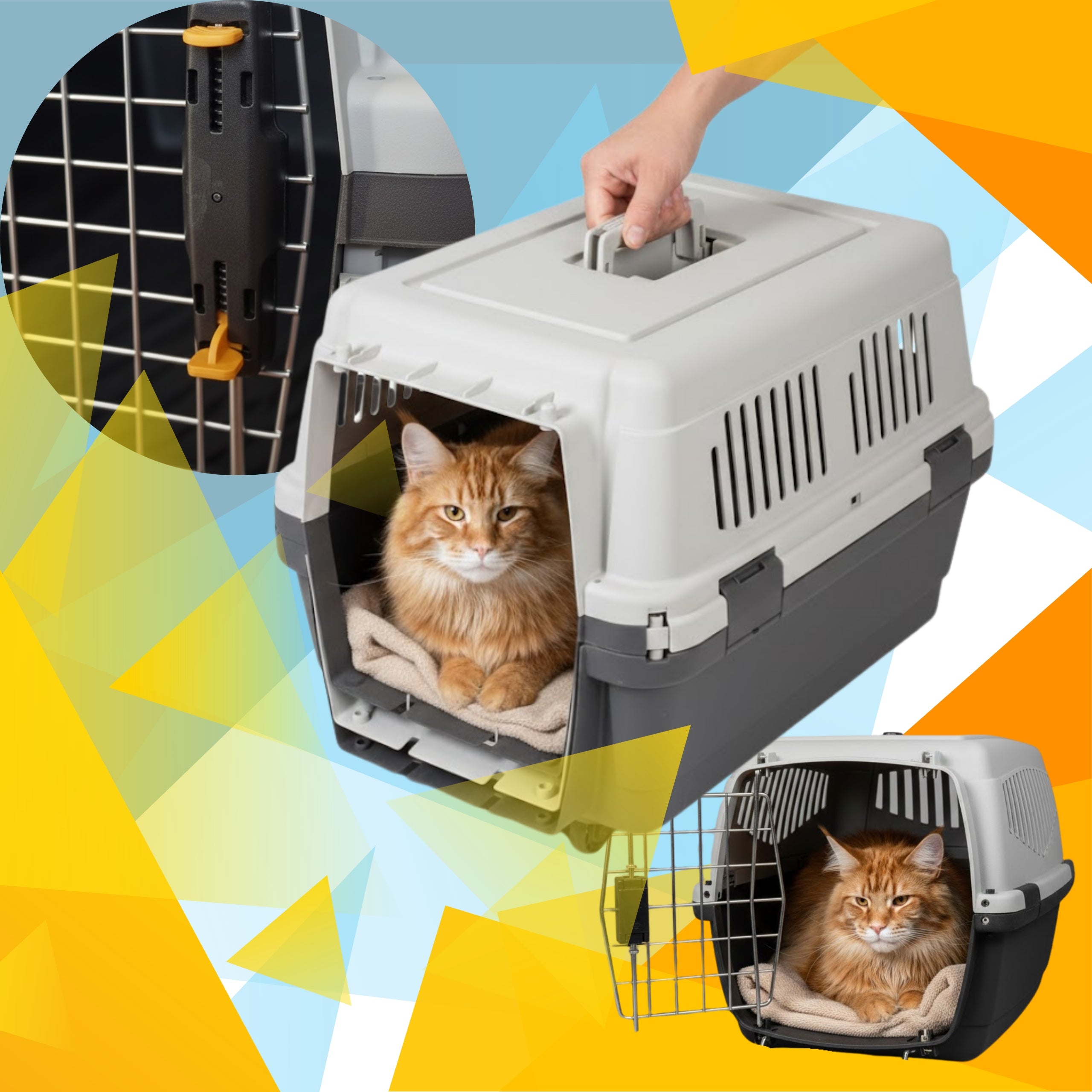 CAT DOG TRANSPORTER CAR AIRPLANE STRONG METAL DOOR CERTIFICATE Packaging status original
