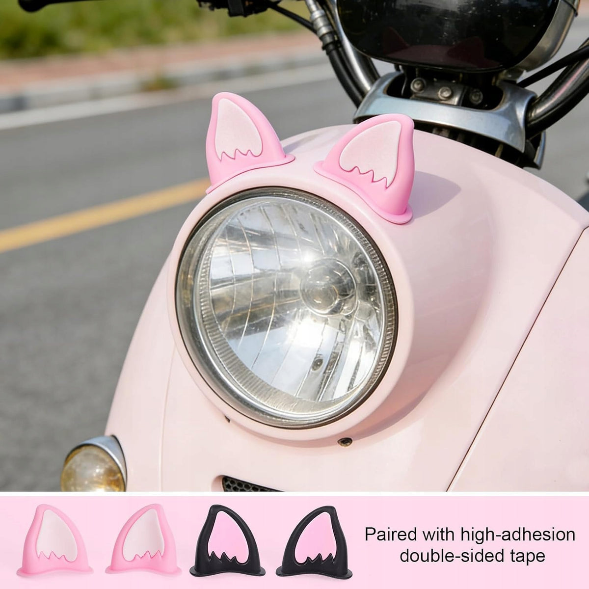 CAT EARS FOR HELMET + 10 REFLECTIVE STICKERS MOTORCYCLE BIKE EAN (GTIN) 5908146953752