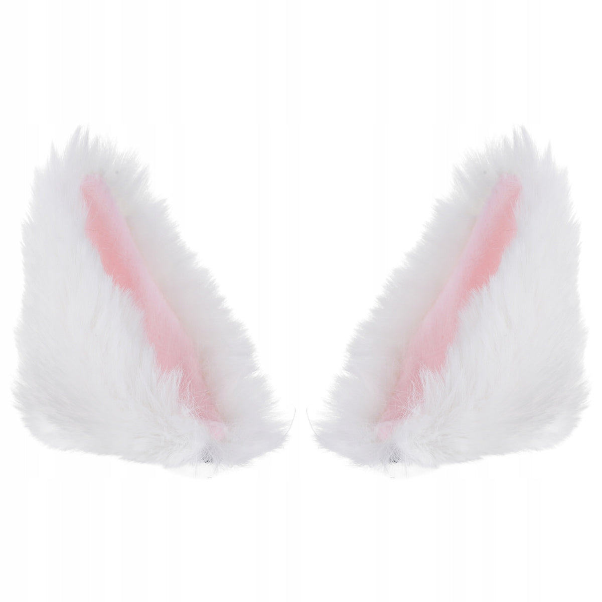CAT EARS FOR HELMET FUR WHITE 2 PCS