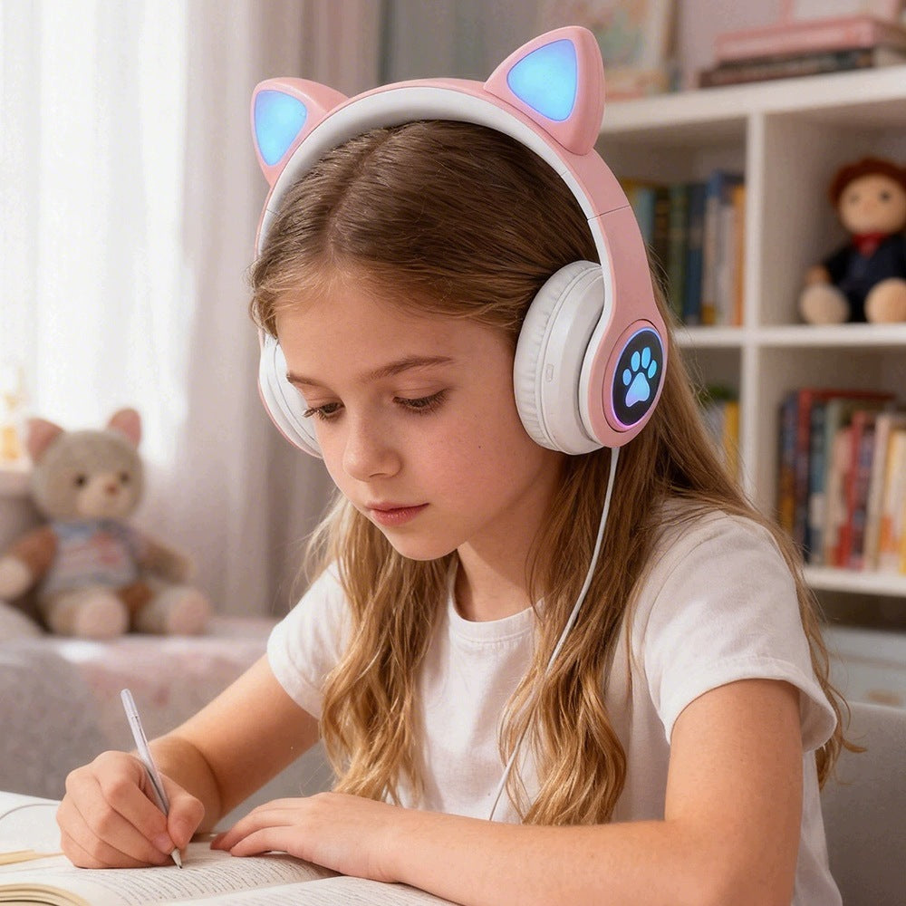 CAT EARS WIRELESS BLUETOOTH 5.0 PINK MICROPHONE Brand no brand